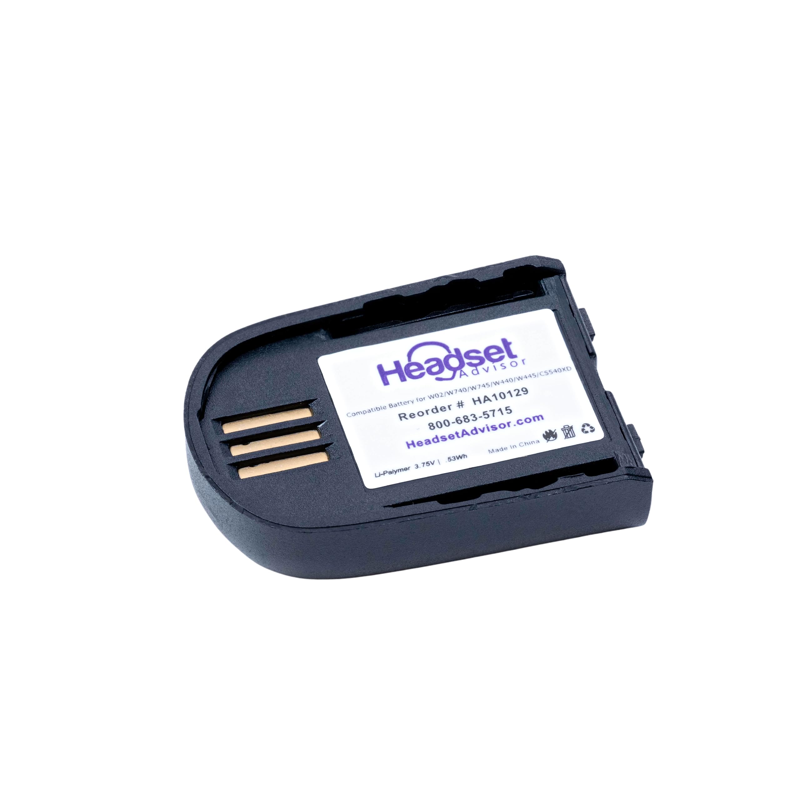 Replacement Battery For Plantronics Savi W02, W740, W745, W440 And Cs540Xd Wireless Headsets