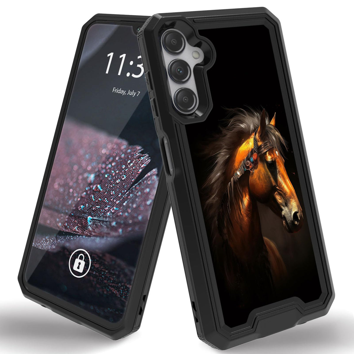 Qindaiwen Designed For Samsung Galaxy S23 Fe Case, Dual Layer Protective Heavy Duty Cell Phone Cover Shockproof Rugged For Samsu