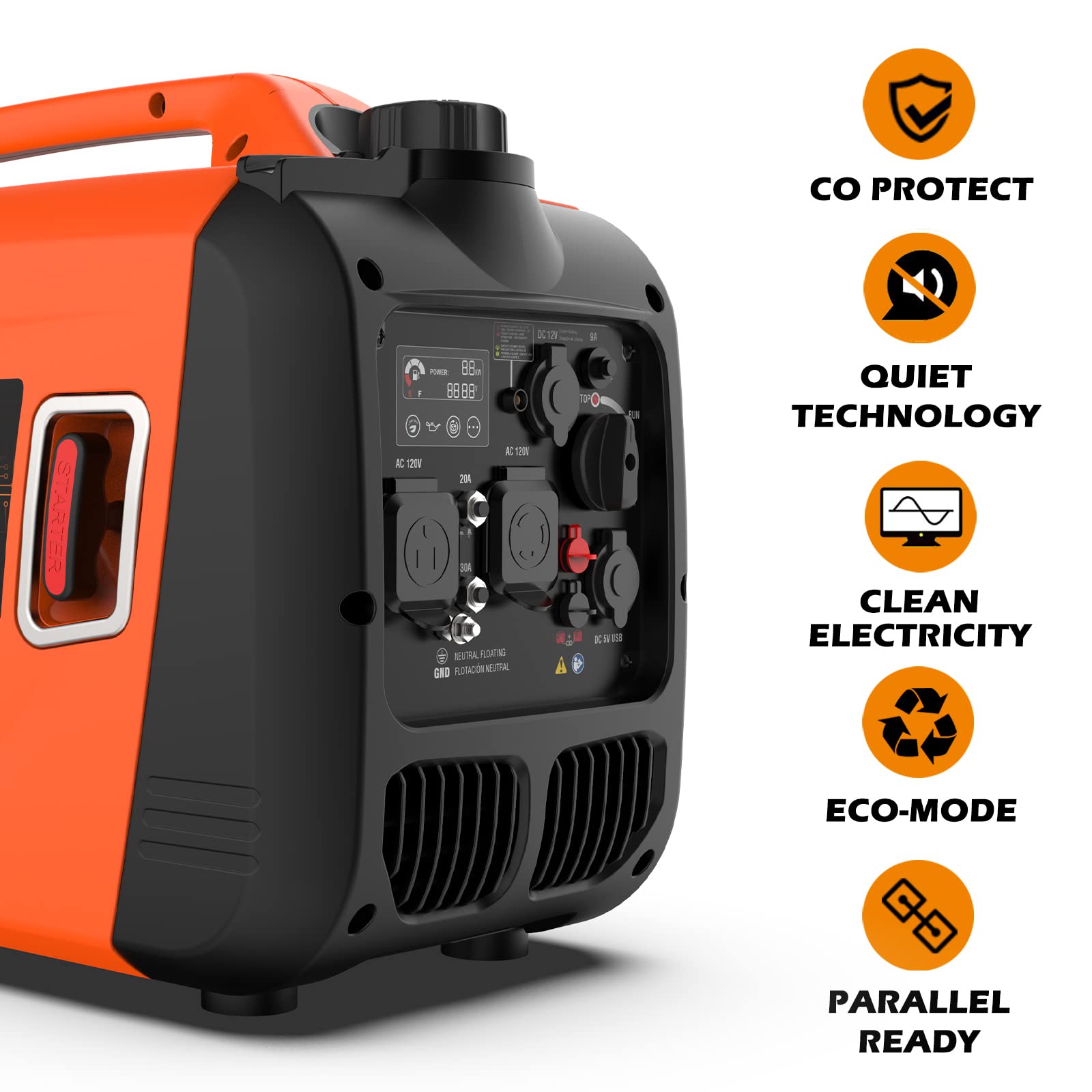 Aivolt Inverter Generator 4300W Gas Powered Portable Generator Super Quiet Outdoor Generator Rv Ready For Camping Tools And Home