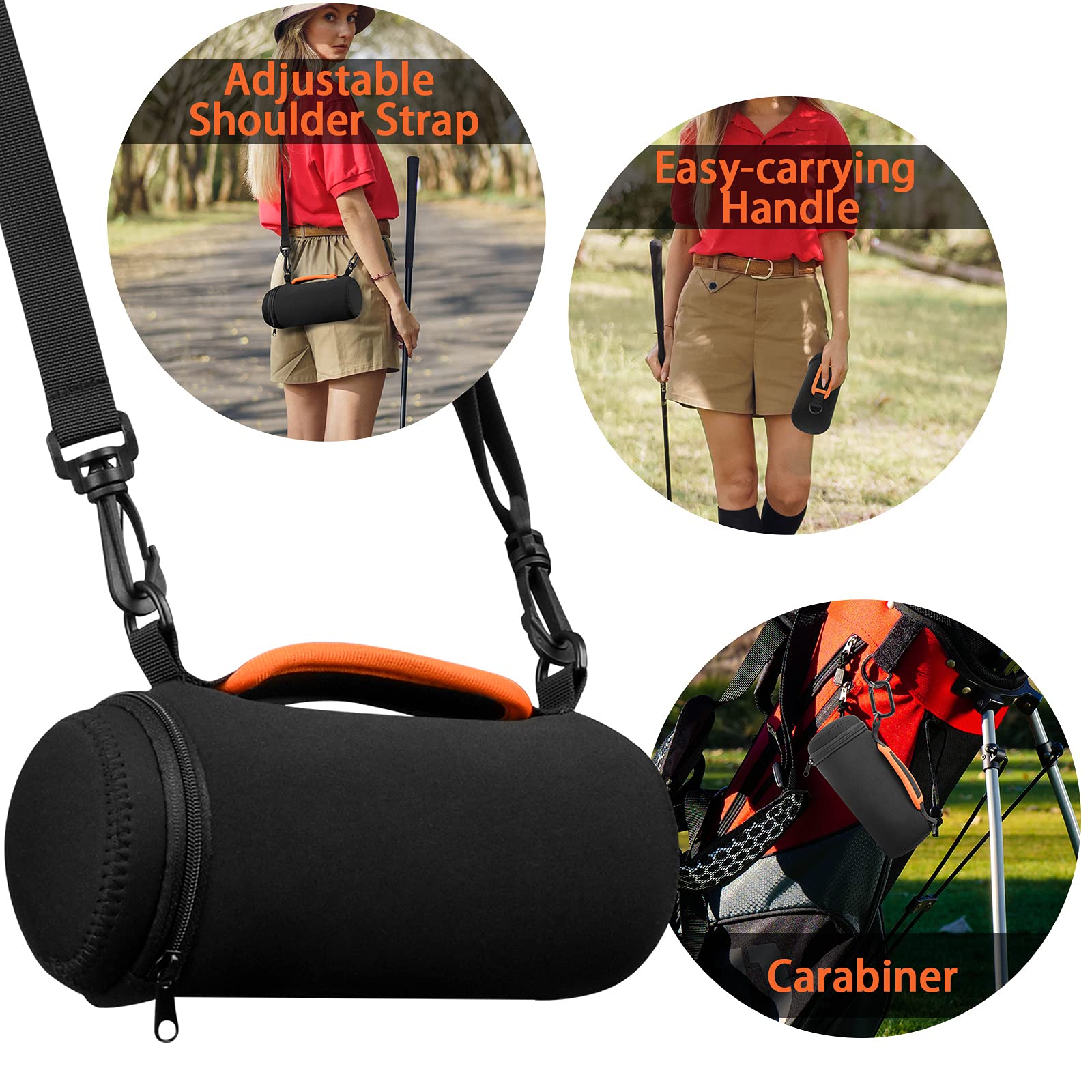 Xxerciz Carrying Case For Bushnell Wingman/Bushnell Wingman 2 Golf Gps Speaker, Soft Neoprene Storage Bag With Shoulder Strap An