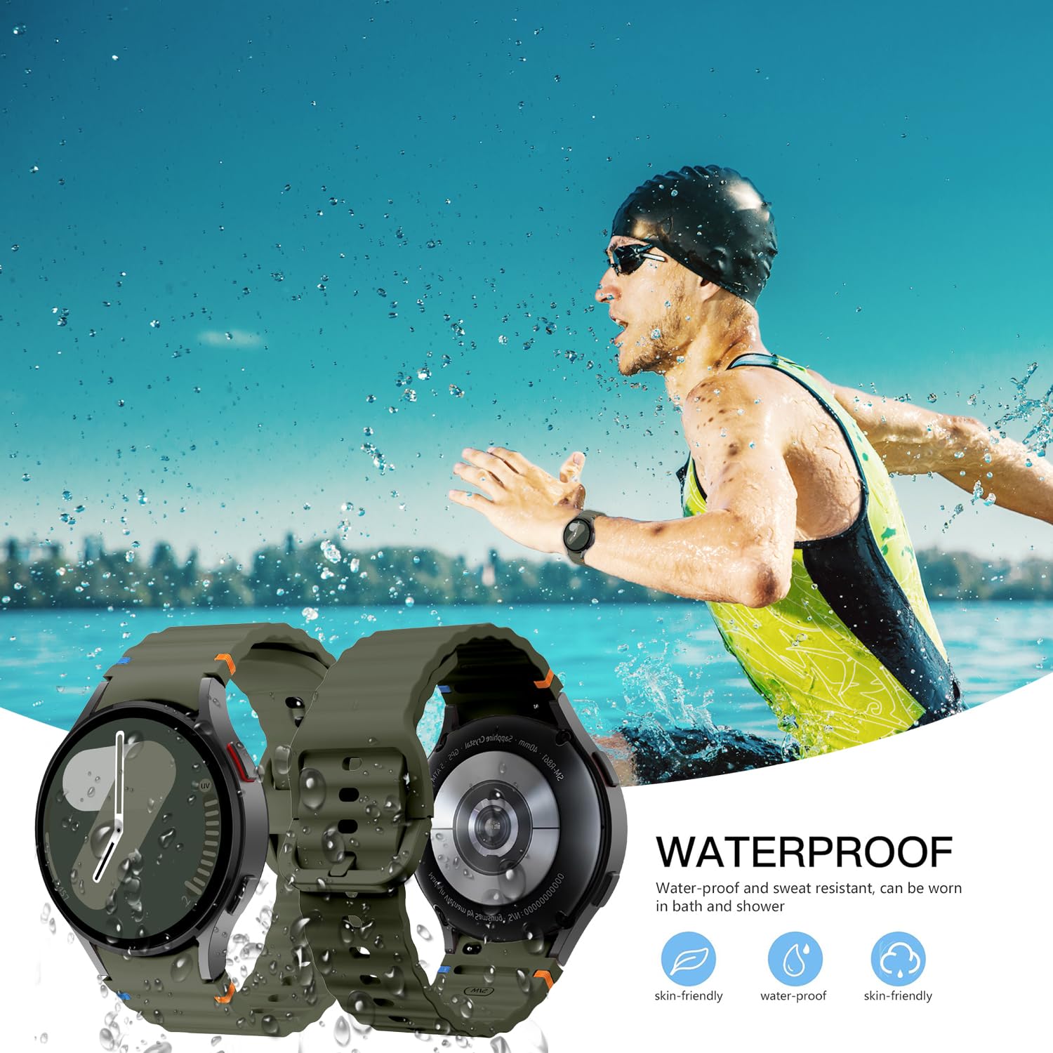 6-Pack Sport Band For Samsung Galaxy Watch 7 Band 40Mm 44Mm