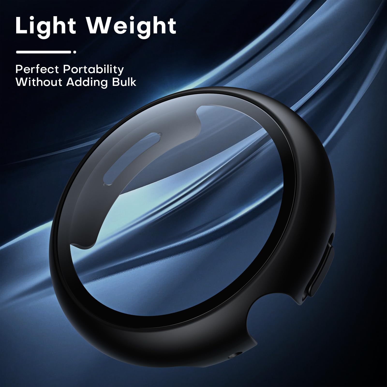 Tauri 2 Pack Hard Case Compatible For Pixel Watch 2 (2023)/ Pixel Watch With 9H Tempered Glass Screen Protector, [Touch Sensitiv