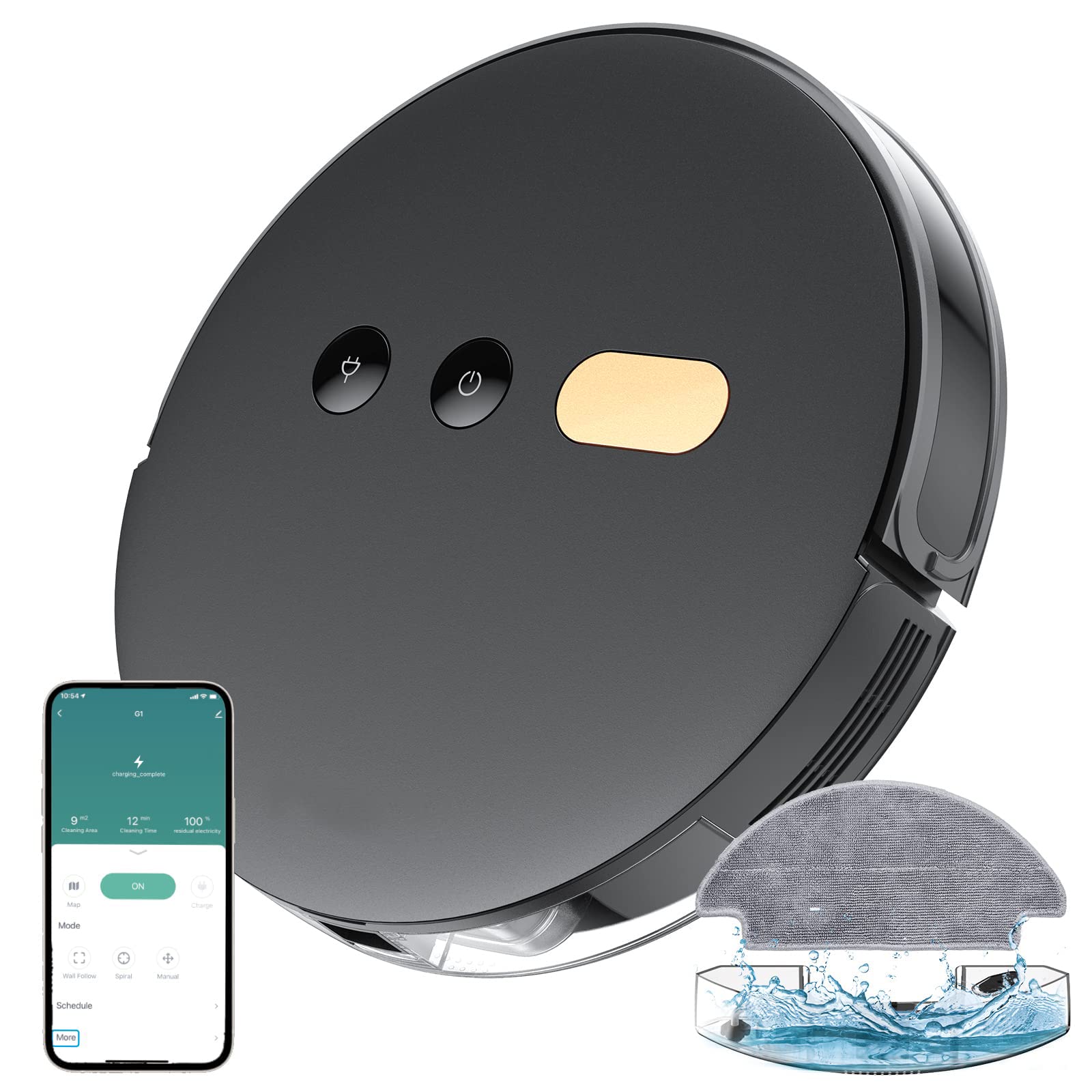 G1 Robot Vacuum And Mop Combo, 8000Pa Adjustable Suction Robot Vacuum Cleaner, 3D Obstacle Avoidance, Wifi/App/Alexa, Self Charg