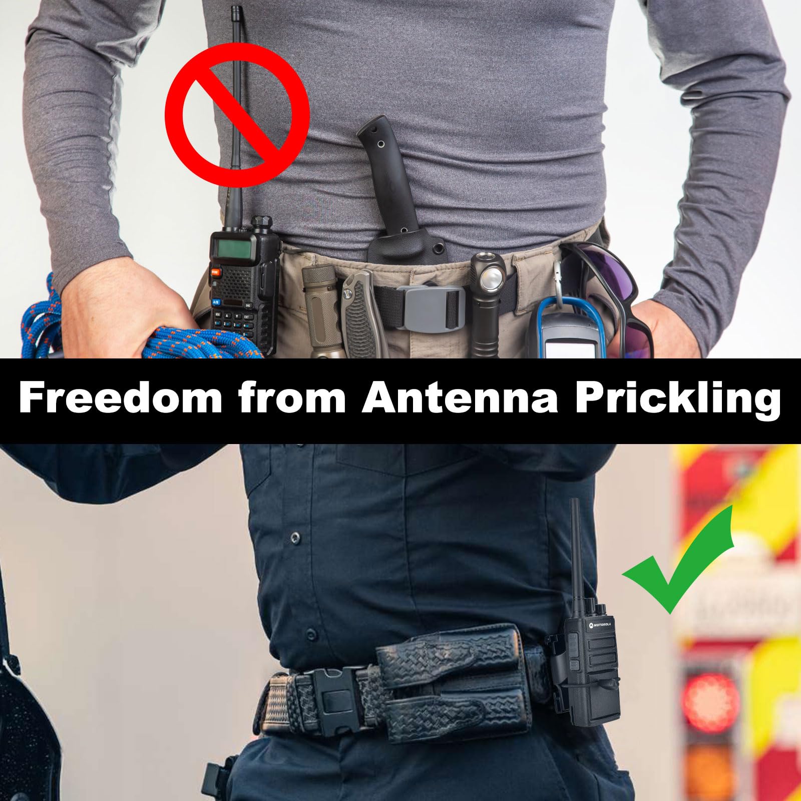 Lamborsafe Police Radio Holster For Duty Belt, Law Enforcement Tactical Radio Holder Belt Clip Accessories, Walkie Talkie Holder