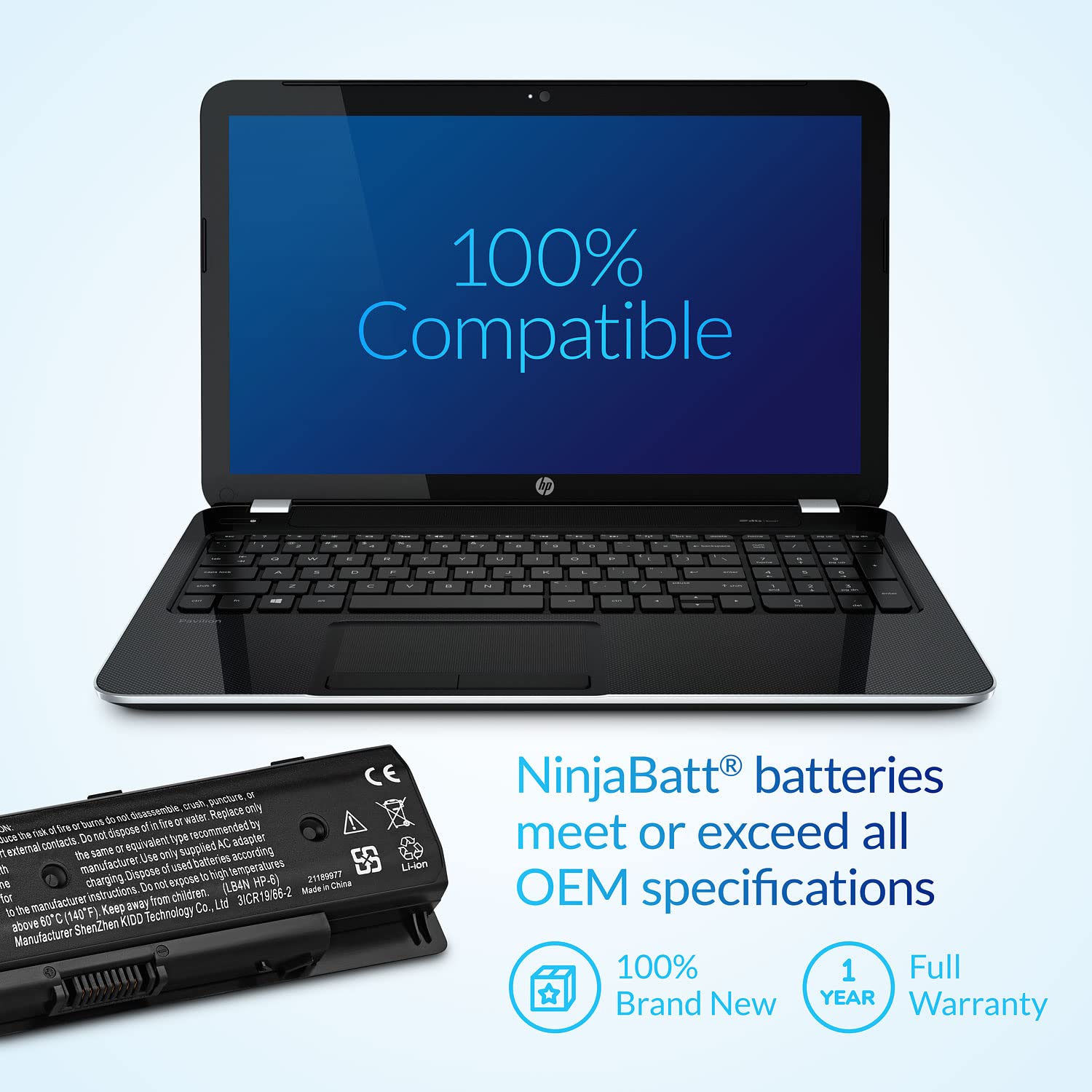 Ninjabatt Battery For Hp P106 710416 001 Envy 710417 001 Pi06 Hstnn Lb4N M7 J020Dx 17 E020Us M6 N012Dx Hstnn Ub4N Hstnn Lb40 Tpn