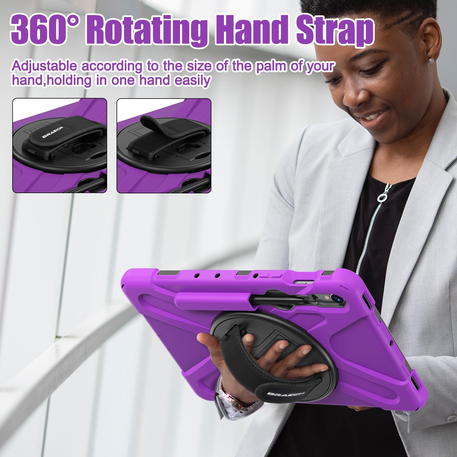 Braecnstock For Samsung Galaxy Tab S9 Fe/S9/S8/S7 5G Case 10.9''/11'' 2023/2022/2020 Shockproof Protective Tab S9 Fe/S9/S8/S7 Ta