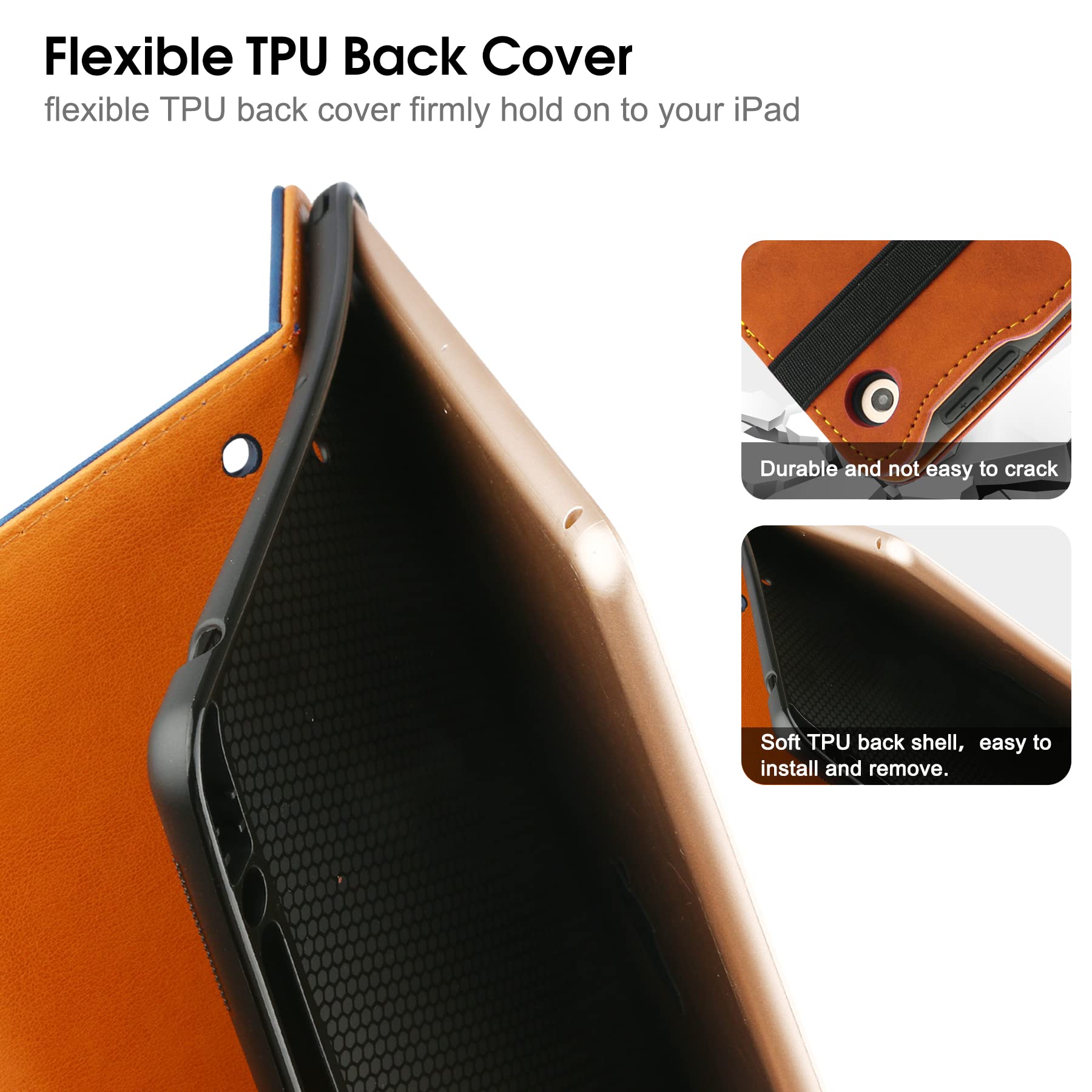 For Ipad 10Th Generation Case, Ipad 10.9 Case Fits 10Th 2022 10.9'' Model With Pencil Holder And Card Pocket, Smart Cover Auto W