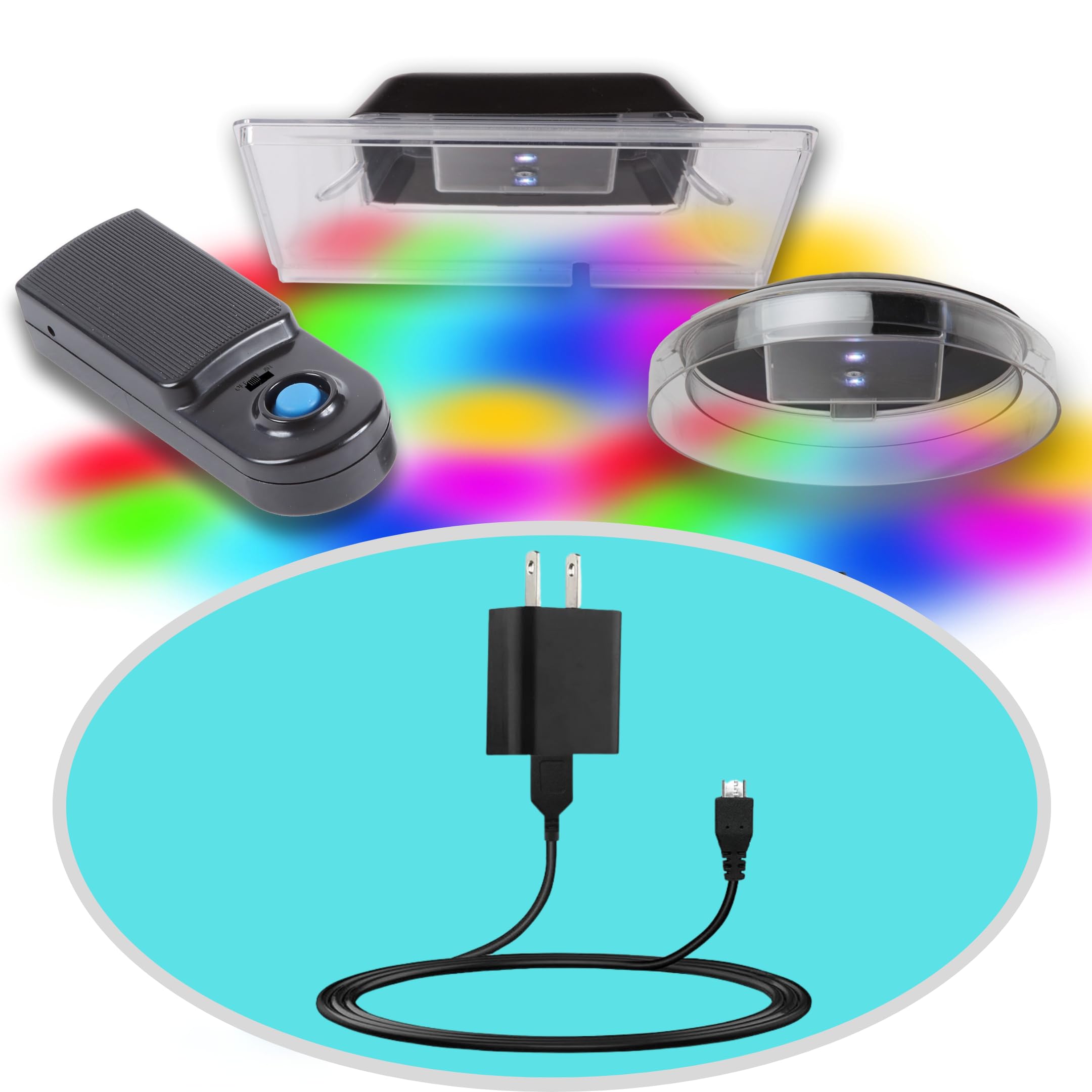 Koller Products 5V1A Power Adapter, Usb A To Micro Usb Cable & Wall Charger Compatible Aquarium Led Lights, Android (Product Typ