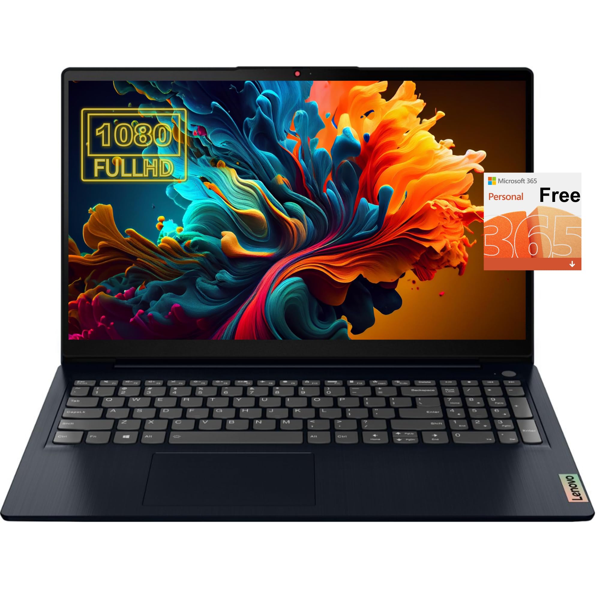 lenovo est IdeaPad 15.6 FHD Laptop, 20GB RAM, 1TB SSD, Intel Pentium Silver N6000, 1 Year Microsoft Office 365, Webcam, Type-C