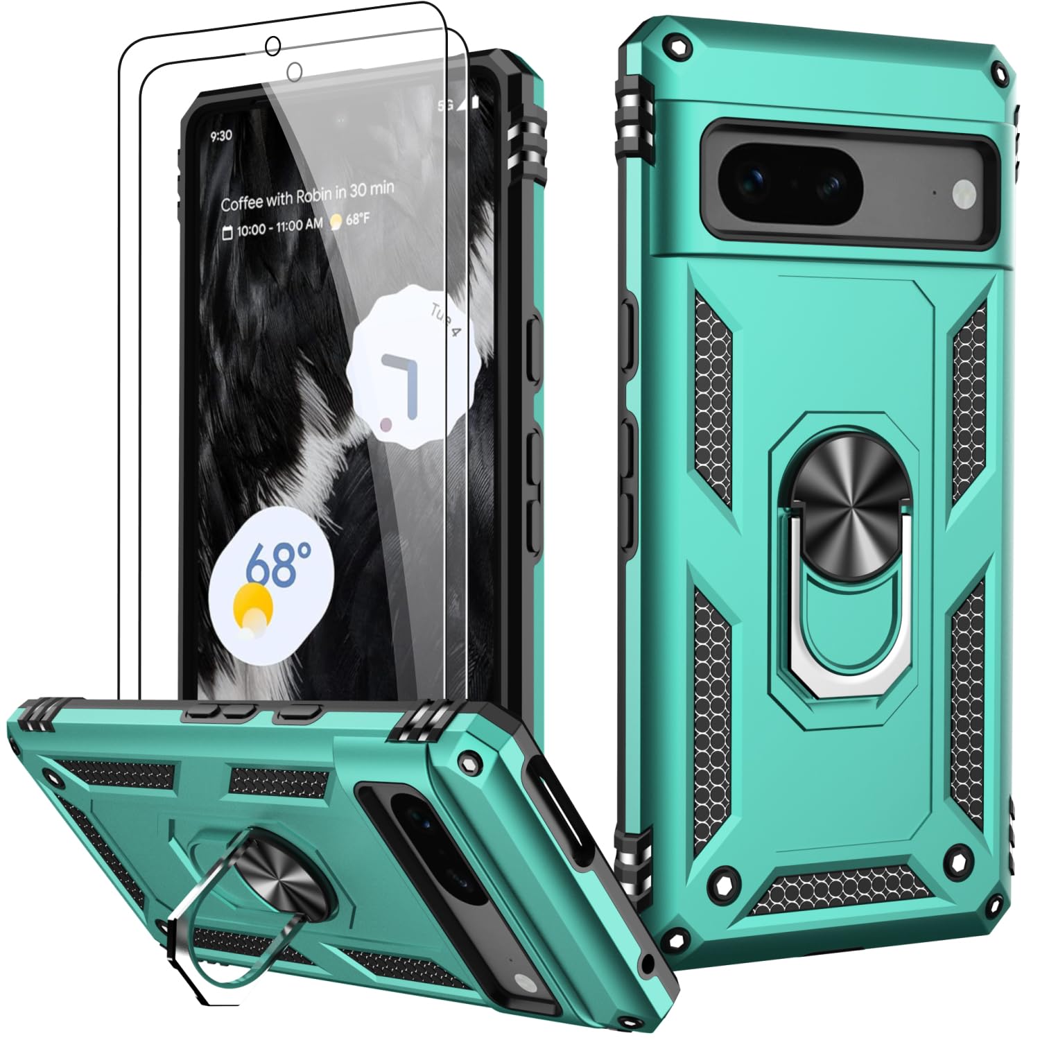 Lumarke For Google Pixel 7A Case With Screen Protector,Pass 16Ft. Drop Tested Military Grade Protective Phone Cover With Magneti