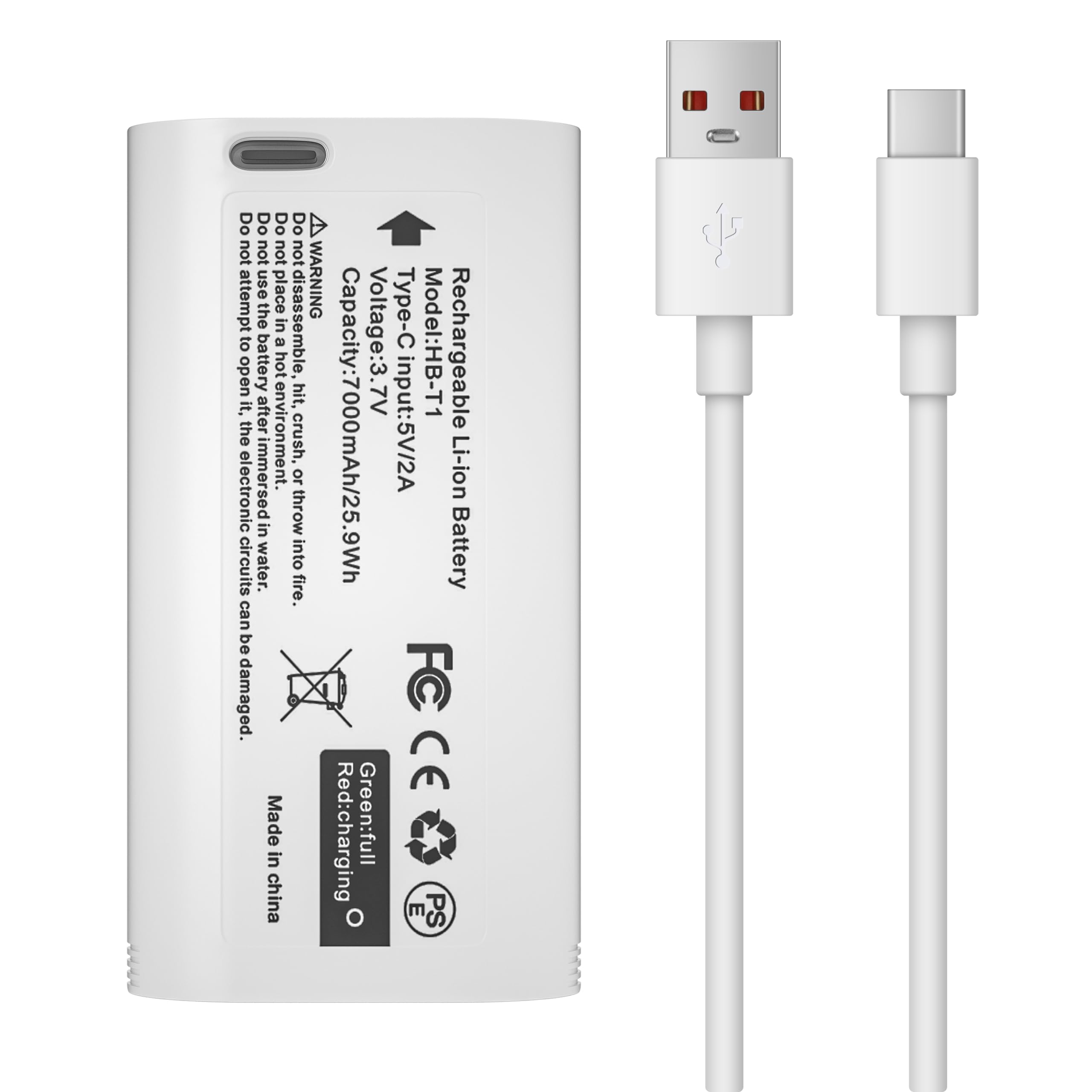 Dmmns 1 Pack Battery Cam Pro,Upgraded 7000Mah Removable Battery Pack Wbat1 Replacement For Wyze Cam Pro 2K Camera Wyzecop Rechar