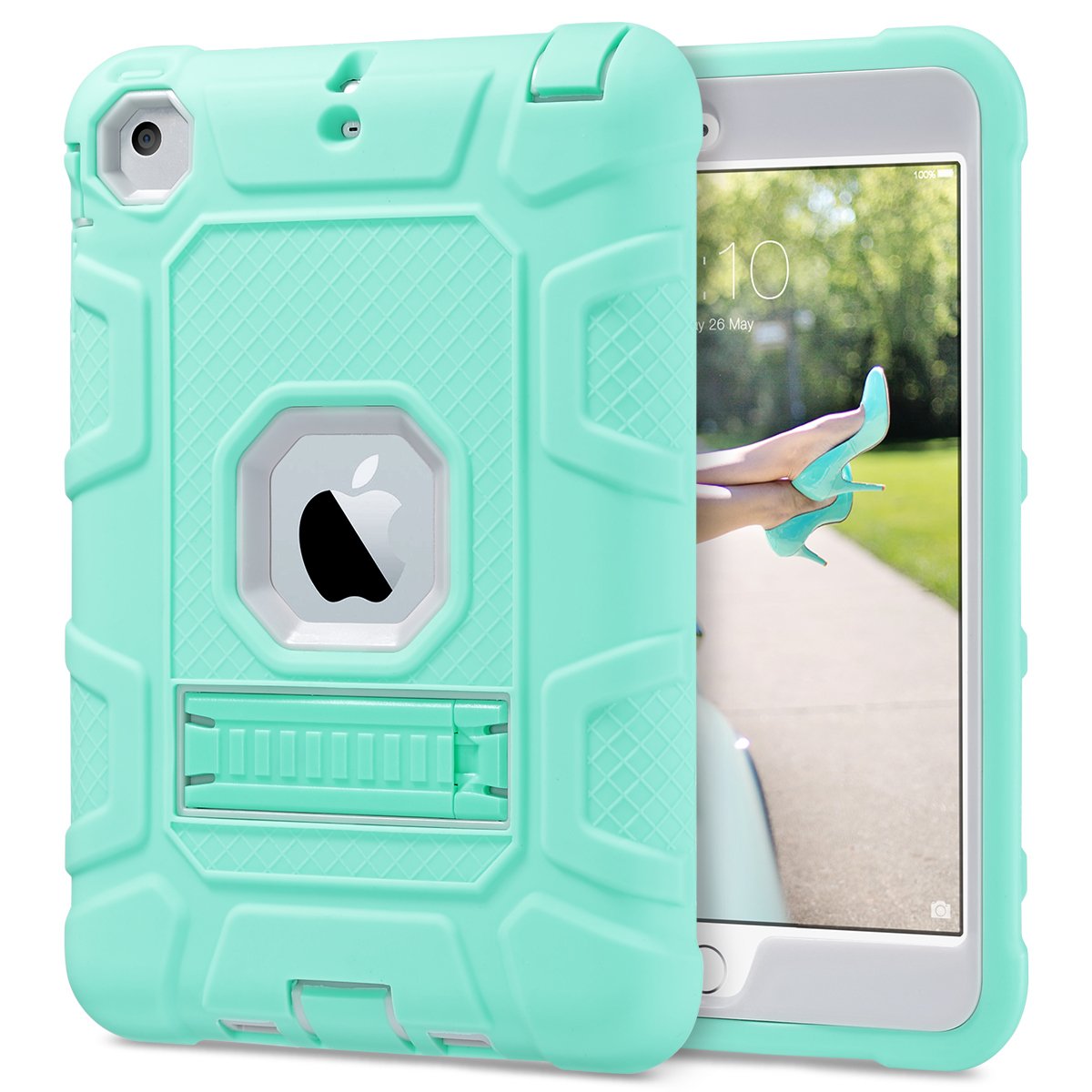 Ulak Case For Ipad Mini 1 2 3, Three Layer Heavy Duty Shockproof Protective Case With Kickstand For Ipad Mini 2 Case 1St 2Nd 3Rd