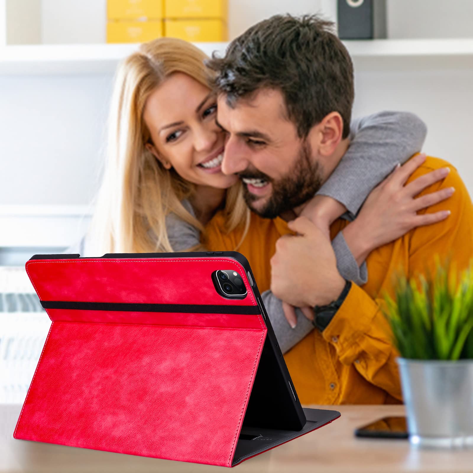 Hfcoupe Ipad Pro Case 12.9 Inch Generation 6Th 2022 /Gen 5Th 2021, Ipad Pro 12.9 Cases With Pencil Holder And Pocket, Multiple A