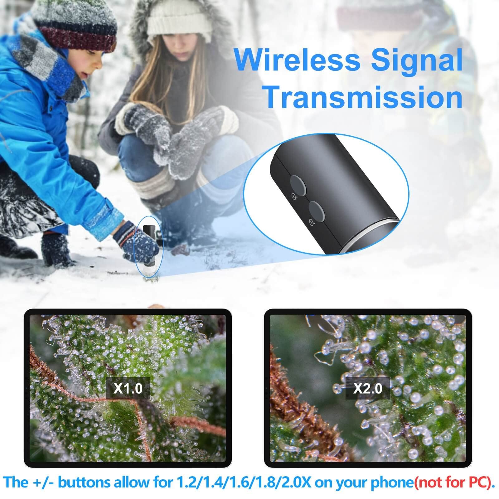 Ninyoon 4K Wifi Microscope For Iphone Android Pc, 50 1000X Usb Digital Microscope Wireless Super Hd Endoscope Camera Compatible