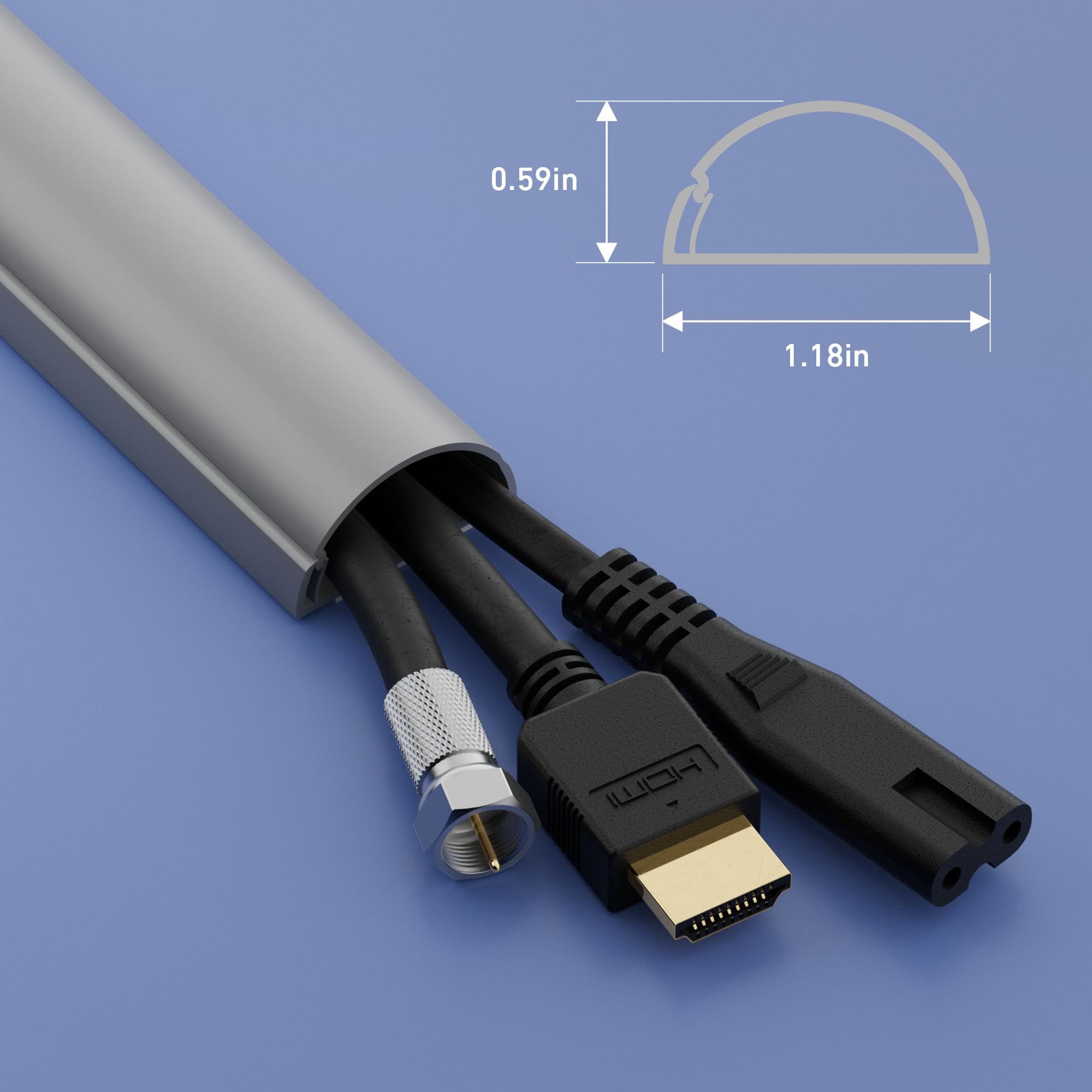 D-Line Cord Cover, Decorative Wall Cord Hider, Paintable Cable Concealer, Cable Raceway, Wire Cover, Wall Mounted Tv Wire Hider,