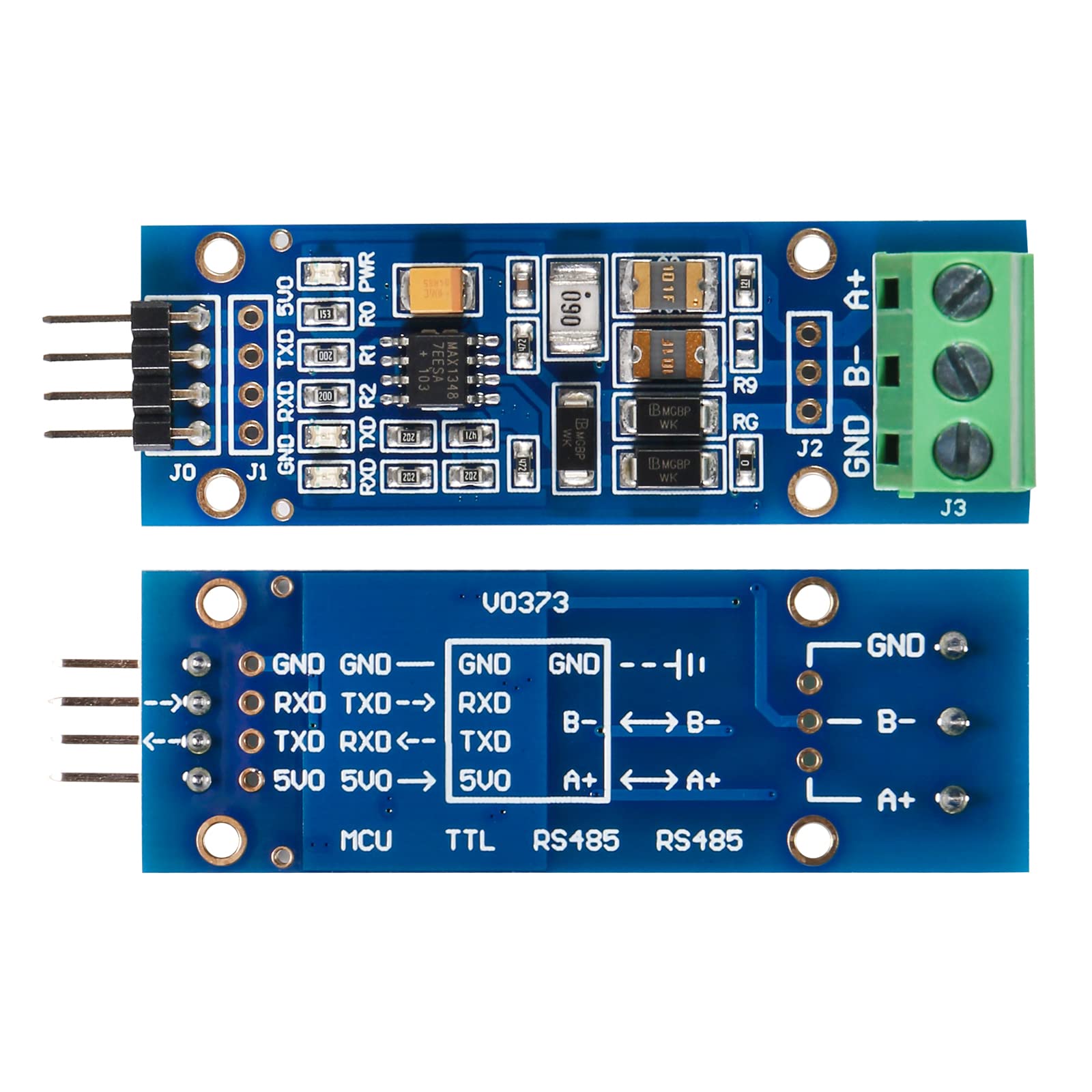 Qccan 2Pcs Rs485 To Ttl 5V Board With Max13487 Chip For Raspberry Pi
