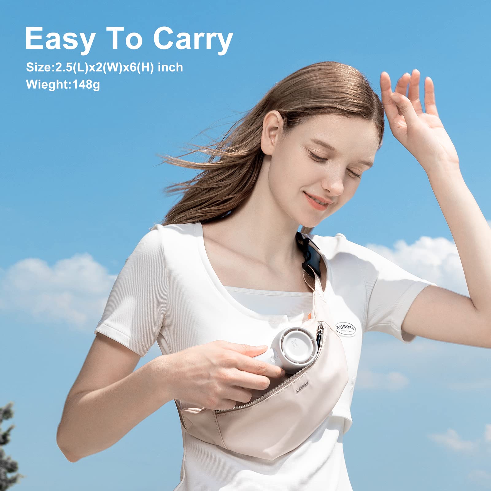 Jisulife Handheld Fan, Portable Bladeless Mini Fan, Personal Small Hand Fan With 4500Mah, 18H Max Cooling Time, Usb Rechargeable