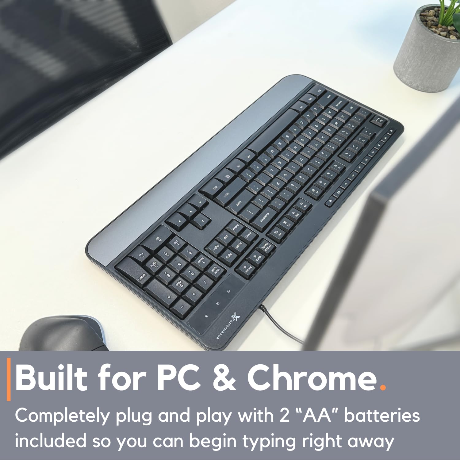 X9 Wired Keyboard   Comfortable Typing   Ergonomic Full Size Usb Keyboard With Wrist Rest, Number Pad, Multimedia And 114 Keys   External Computer Keyboard For Laptop, Desktop And Office Pc