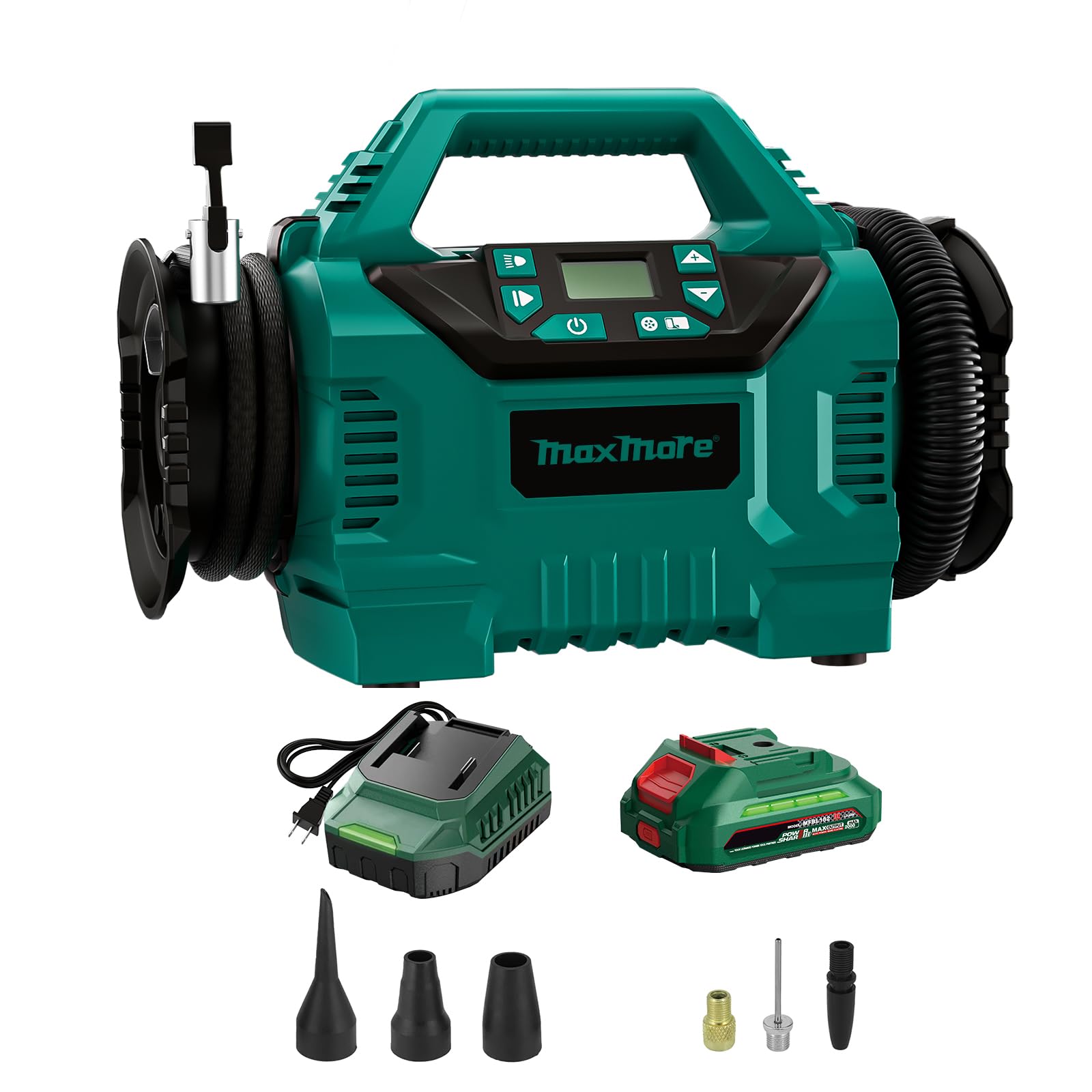 Cordless Tire Inflator Compatible With Makita 18V Battery, 160 Psi Portable High Pressure Air Compressor With 1 X 18V 2.0Ah Batt