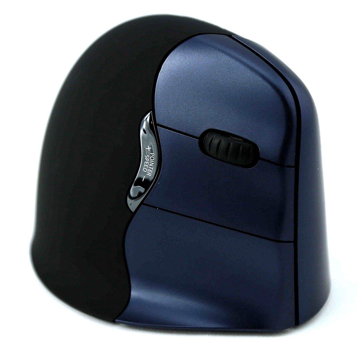 Evoluent Mouse Vm4Rw   Verticalmouse 4, Right Hand Ergonomic Design, Evoluent Vertical Mouse With Wireless Connection For Comfor