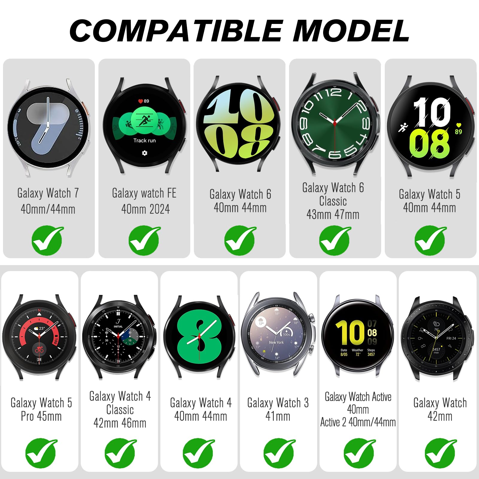 Fintie Band Compatible With Samsung Galaxy Watch 7/6/5/4 40Mm 44Mm, Fe 40Mm, Galaxy Watch 6/4 Classic 47Mm 43Mm/42Mm 46Mm, Watch