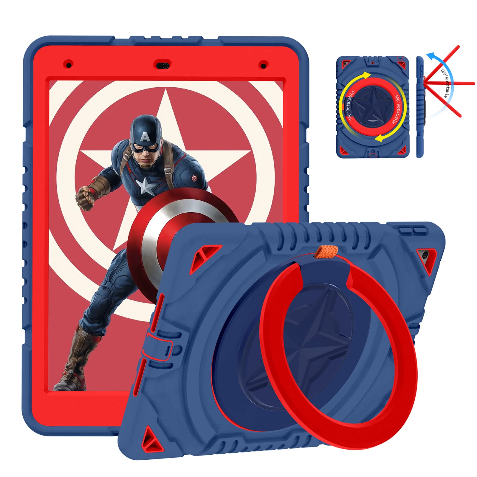 Xzc Ipad 9Th 8Th 7Th Generation Case (Ipad 102 Case 202120202019) Heavy Duty Shockproof Rugged Cover With Rotating Standpencil H