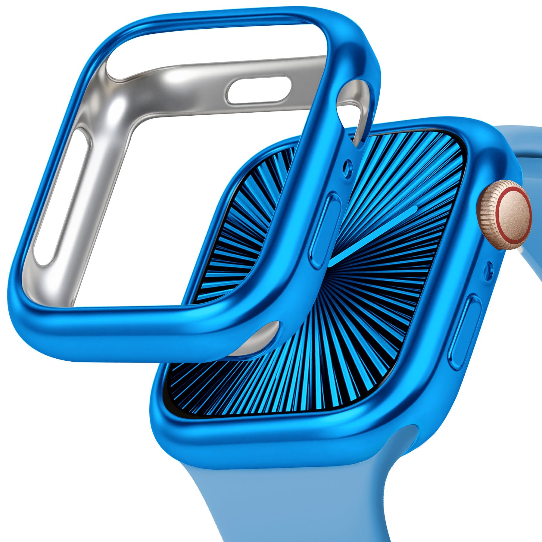 JR.DM 40mm Soft Flexible TPU Case Compatible for Apple Watch Series 6/5/4/SE Touchable Screen Lightweight Anti-Scratch All-Aroun