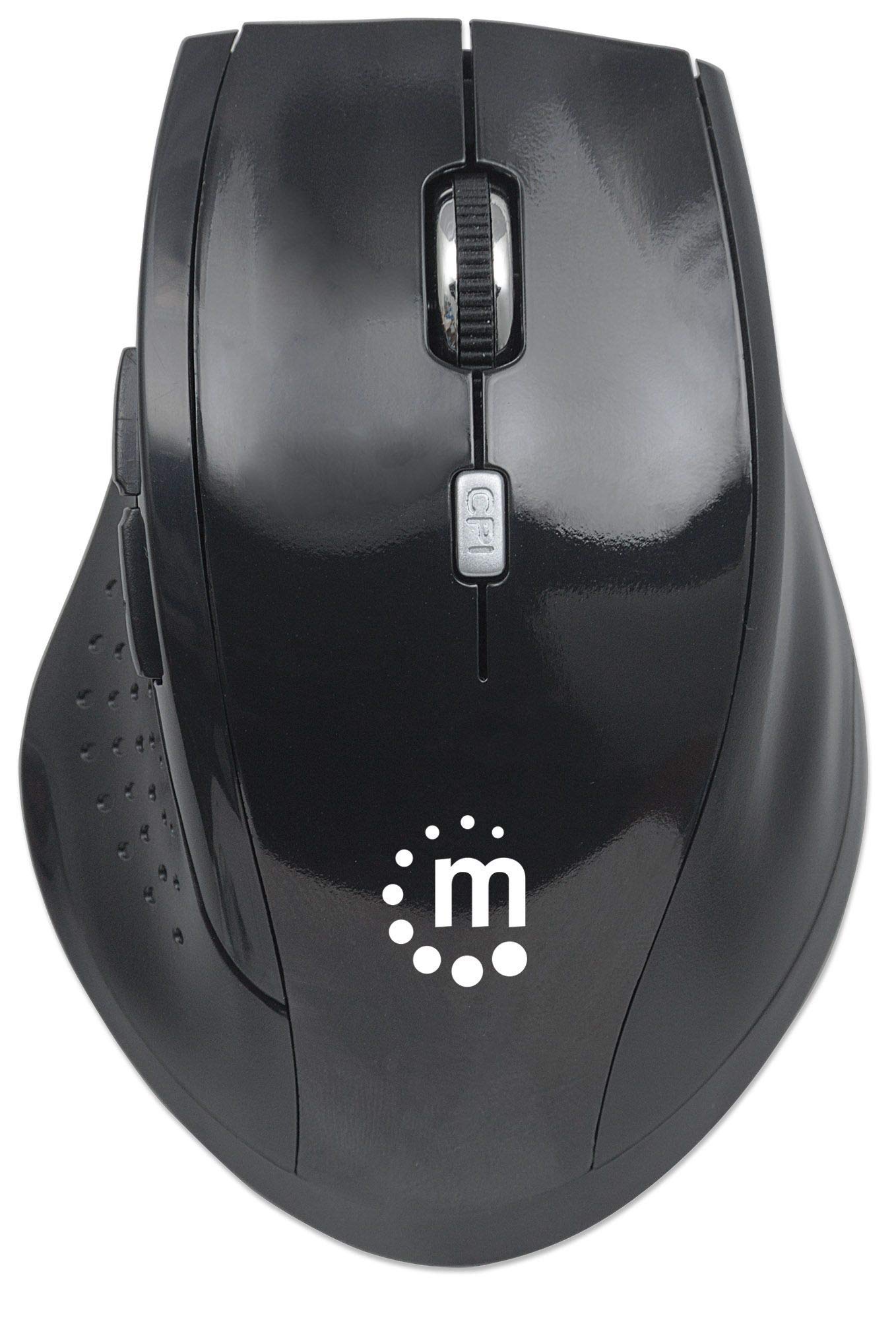 Manhattan Curve Wireless Optical Mouse   With Auto Power Management   For Laptops & Computers   Black, 179386