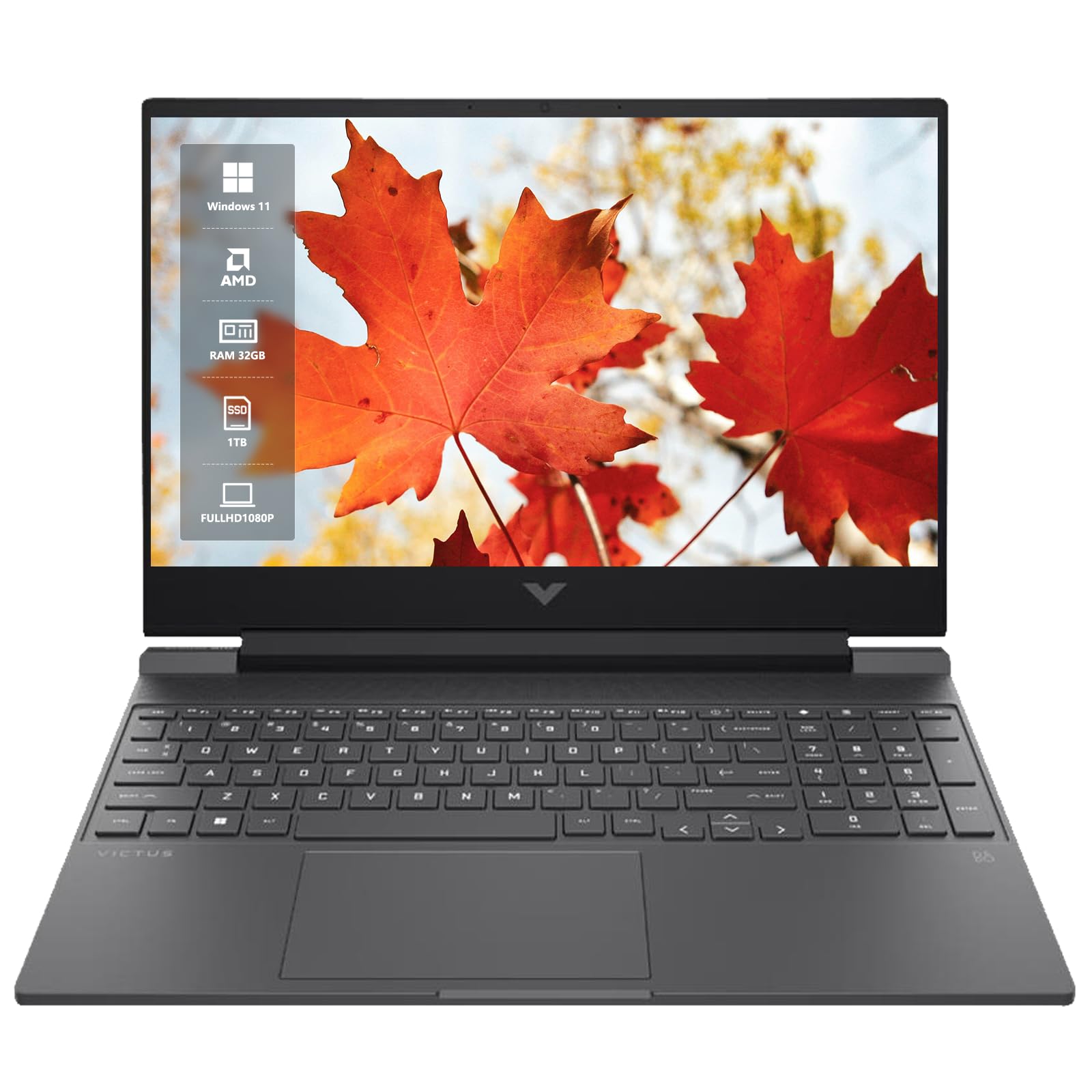 Hp Victus 15 Gaming Laptop, 15.6'' Fhd 144Hz Display, Amd Ryzen 5 5600H, 32Gb Ram, 1Tb Ssd, Nvidia Geforce Rtx 3050 Ti, Windows 