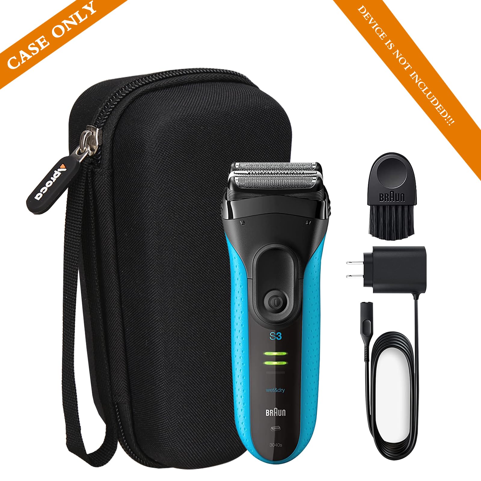Aproca Portable Storage Travel Case, Fit For Braun Electric Series 3 Razor Wet & Dry Foil Shaver And Accessories