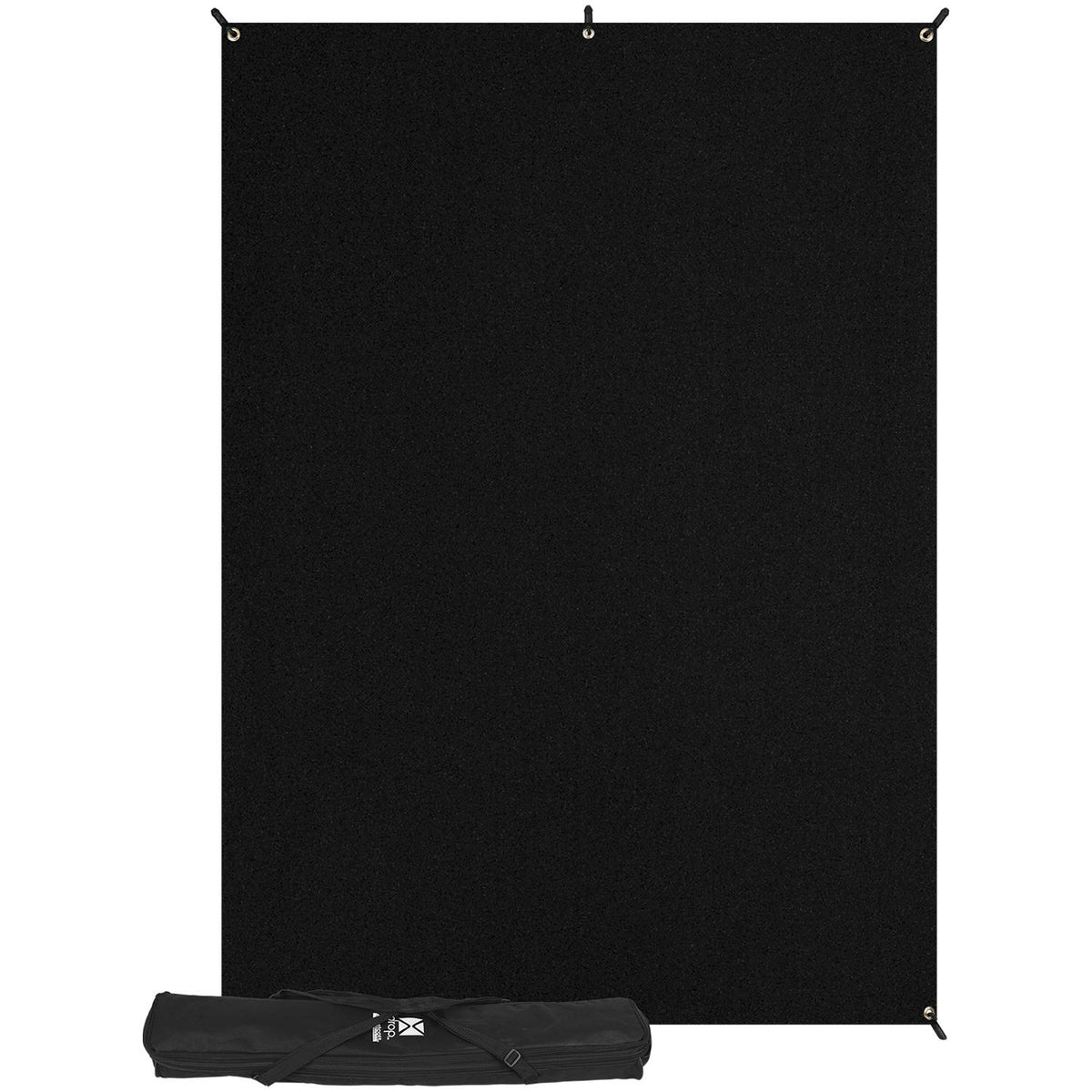 Westcott X-Drop Wrinkle-Resistant Photography Backdrop - Rich Black Kit (5' x 7') Quick Assemble, Portable Background for Portraits and Headshots