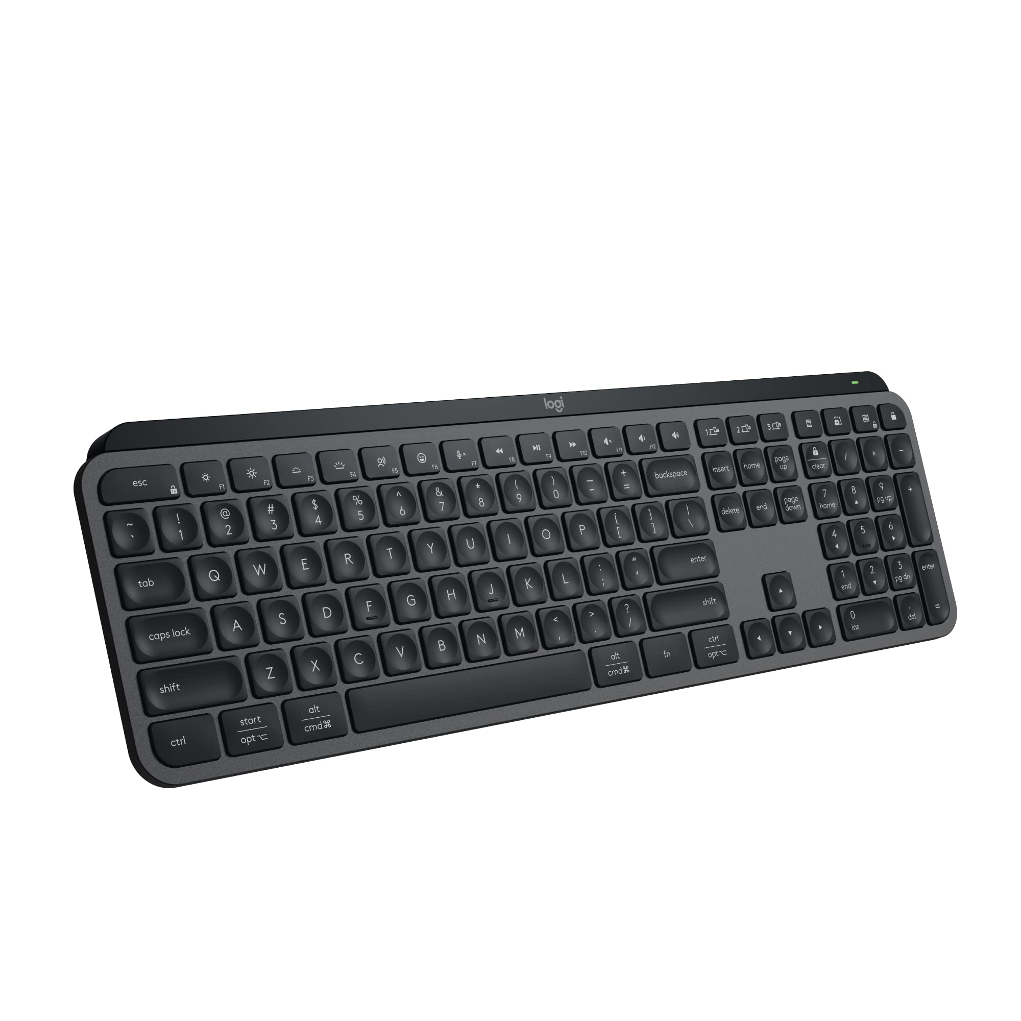 Logitech Mx Keys S Wireless Keyboard, Low Profile, Quiet Typing, Backlighting, Bluetooth, Usb C Rechargeable For Windows Pc, Lin