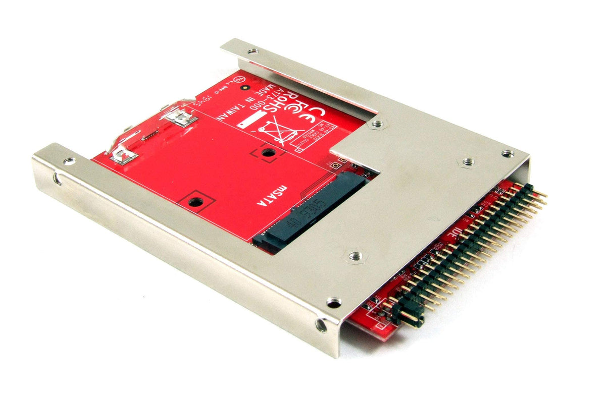 Ableconn Iide Msat Msata Ssd To 2.5 Inch Ide Adapter Converter With Aluminum Frame Bracket   Latch And Retain Msata Ssd As 9.5Mm