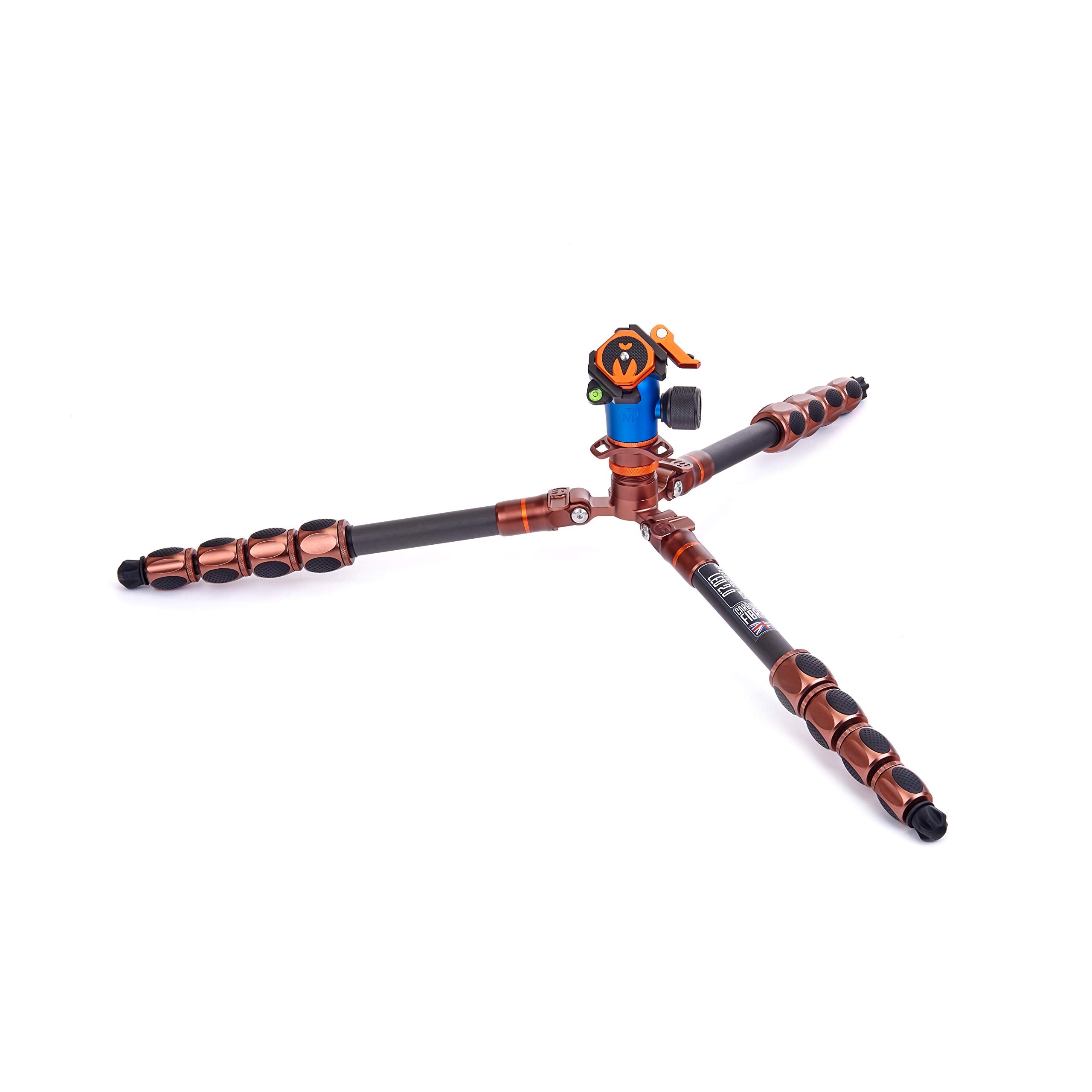 3 Legged Thing Leo 2.0 Carbon Fibre Tripod System & Airhed Pro Lever   Earth Bronze/Ocean Blue (Leokit2)