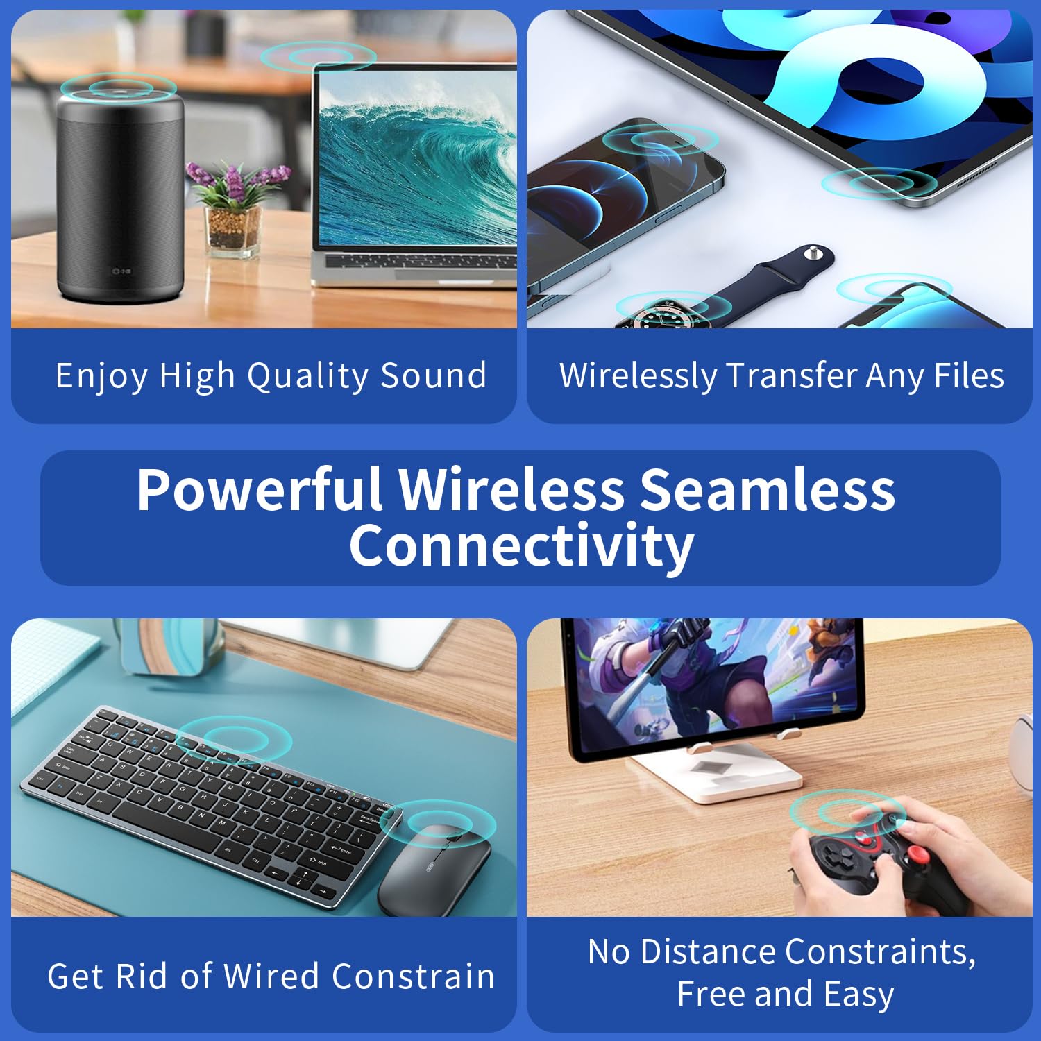 Long Range Usb Bluetooth 5.3 Adapter For Pc Desktop, 150M Wireless Transmitter Dongle For Windows 11/10/8.1 Laptop Computer Pair
