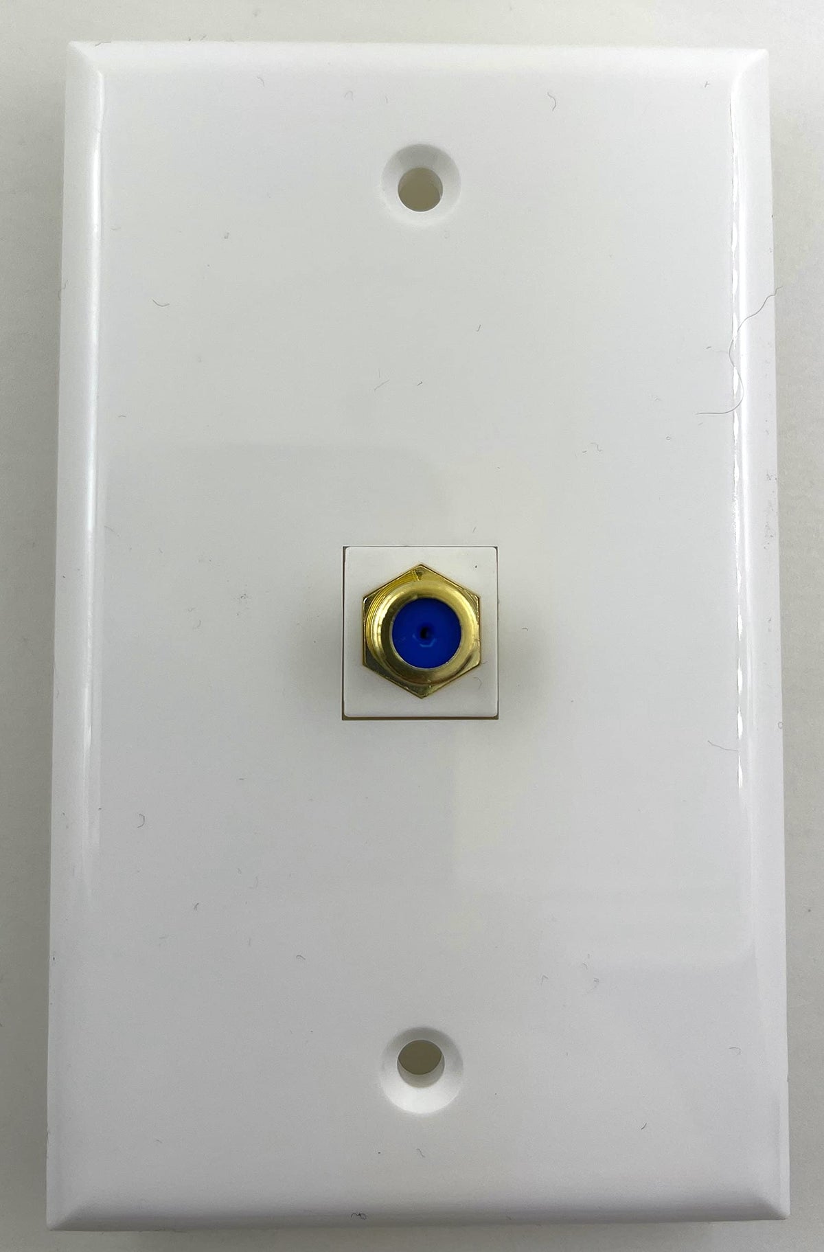 Sancable Coax Wall Plate, Coax Keystone Female To Female Tv Cable Wall Plate F Connector Video Wall Jack Wall Plate (1 Port)