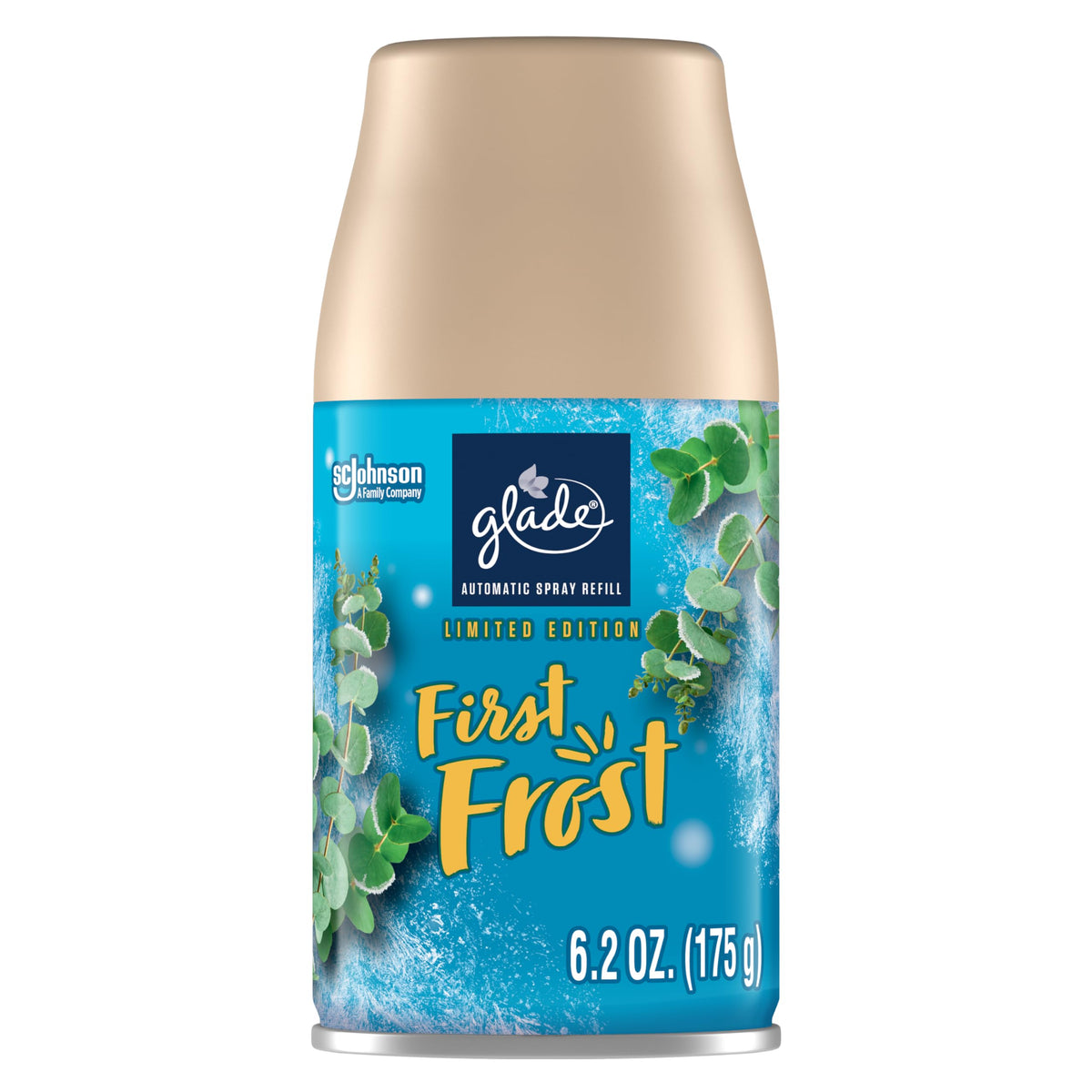 Glade Automatic Spray Refill, Air Freshener For Home And Bathroom, First Frost, Limited Edition Scent, 6.2 Oz