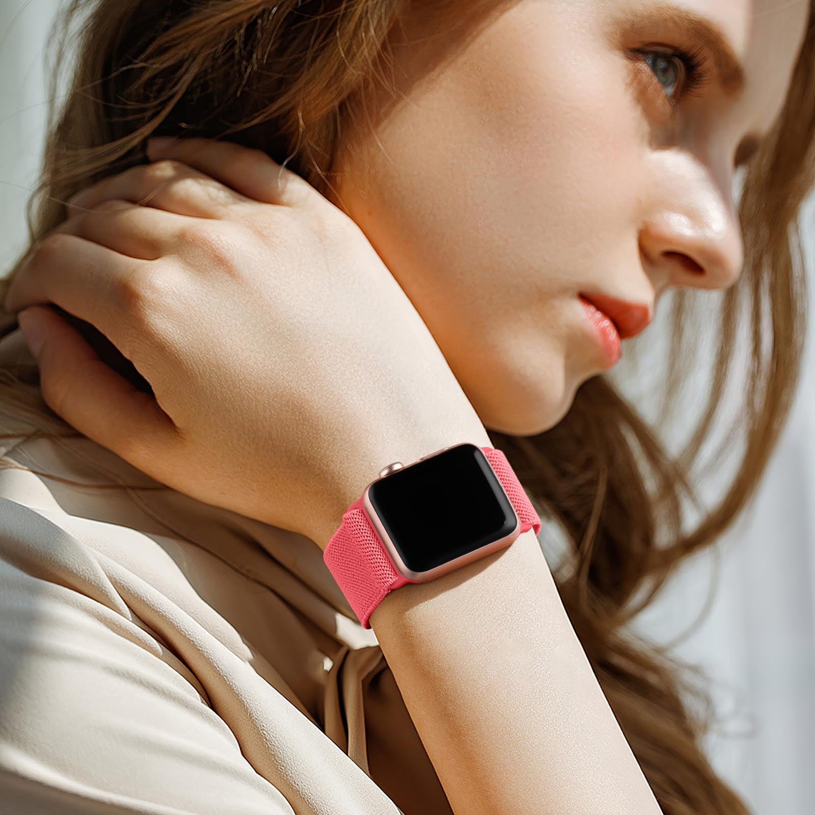 Lerobo Compatible With Apple Watch Series 9 Bands 45Mm For Women Men Series 10 46Mm 44Mm Se Ultra 2 49Mm Sport Band Stretchy Nyl