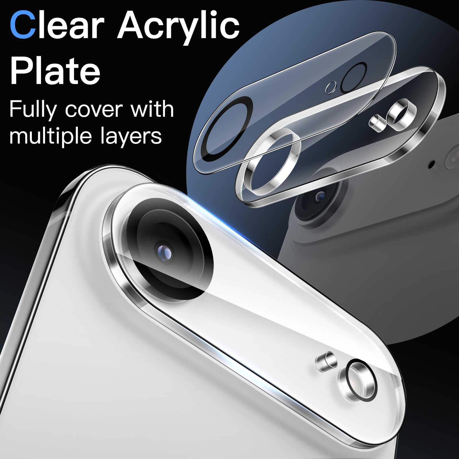 Jetech Camera Lens Protector For Iphone 17 Air, 9H Tempered Glass, Anti-Scratch, Case Friendly, Does Not Affect Night Shots, Hd