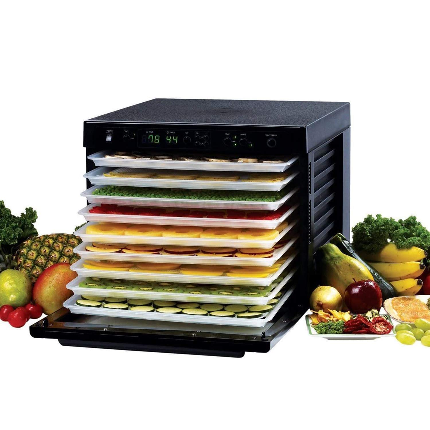 Superior 9 Pack Super Non Stick, Dupont Teflon Re Usable Food Dehydrator Sheets For Excalibur 2500, 2900, 3500, 3900 Or 3926T. S
