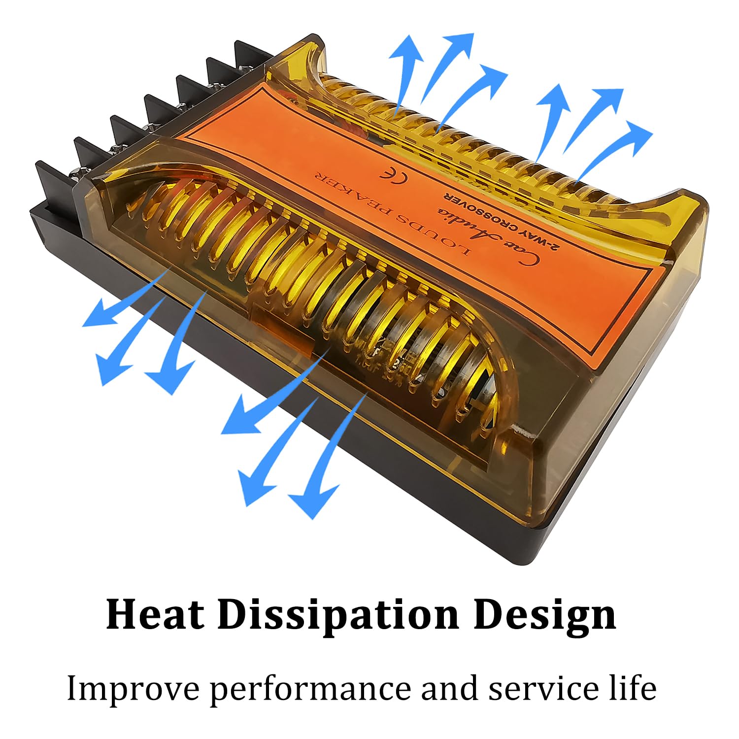 Hiqltyla 2 Way Speaker Crossover For Car Audio, Weah 5003B, 200 Watts 4 To 8 Ohm Passive Crossover For Car Audio Tweeter   2 Pac