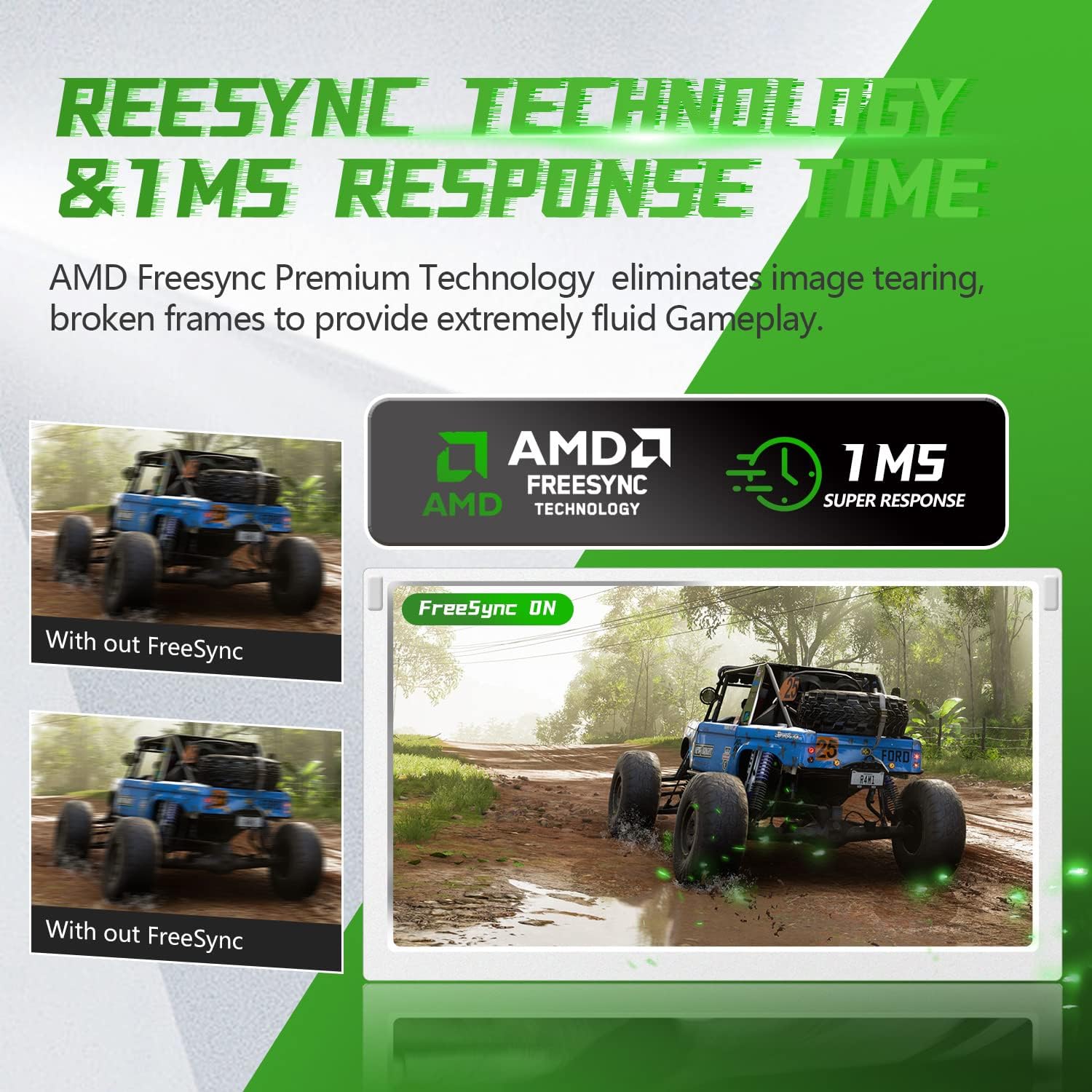 G-STORY 14" Portable Gaming Monitor for Xbox Series S, 1080P IPS, HDR, Freesync, Black