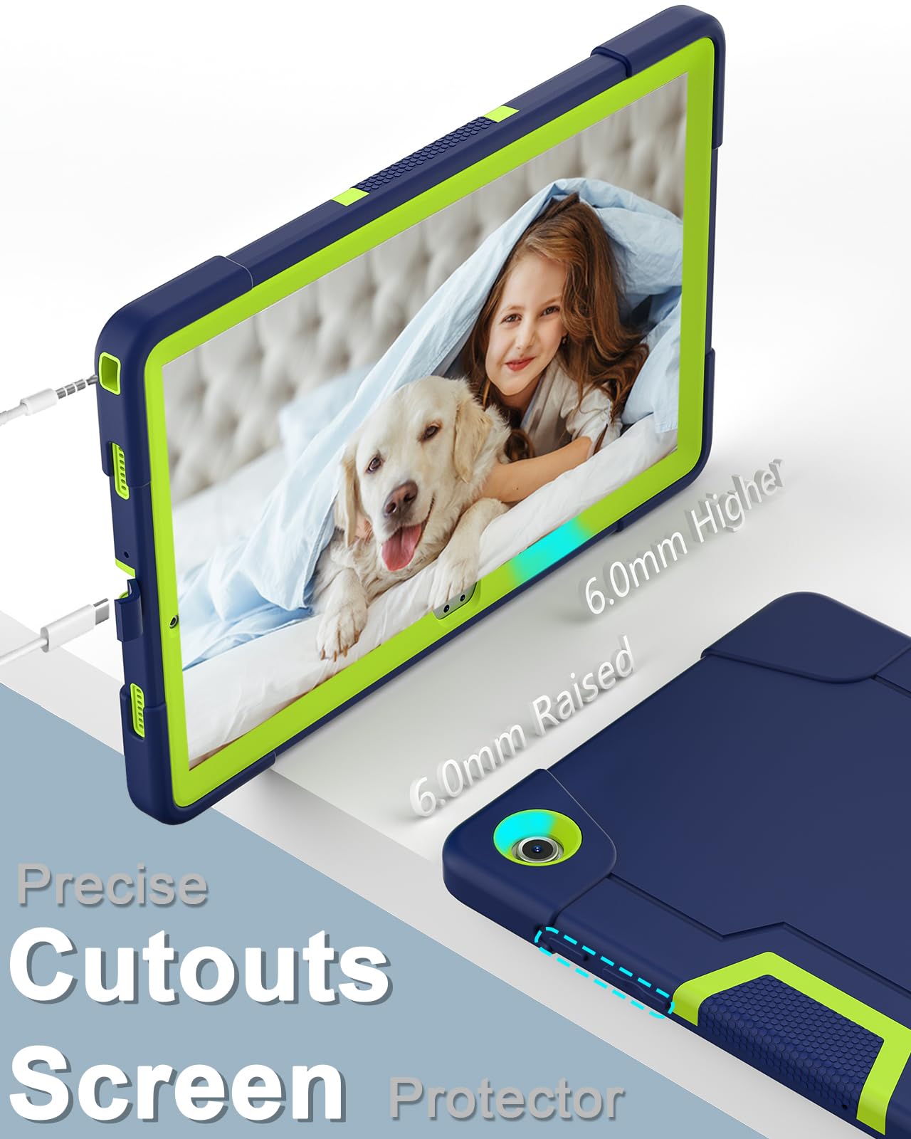 Wesorol Galaxy Tab A9 Plus Case,Samsung Galaxy Tab A9+ Case With Built In Screen Protector Kickstand Samsung Tablet A9 Plus Case