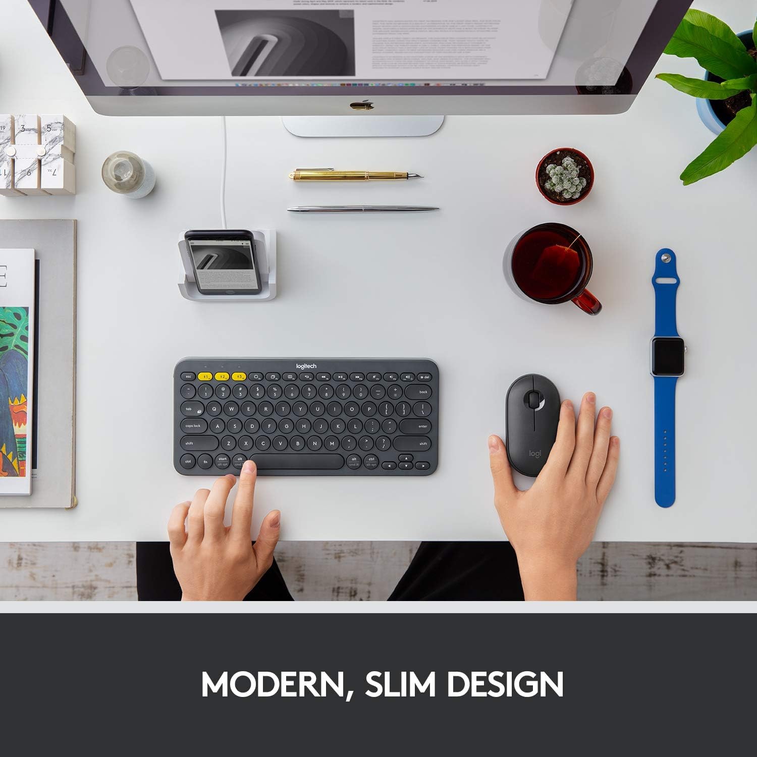 Logitech Pebble I345 Wireless Bluetooth Mouse For Ipad   Graphite