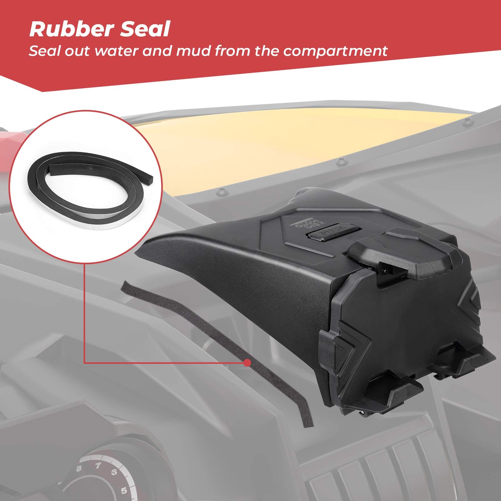 Kemimoto X3 Electric Device Tablet Holder, X3 Gps Mount Storage Box Compatible With 2017 2023 Can Am Maverick X3 All Models, Rep