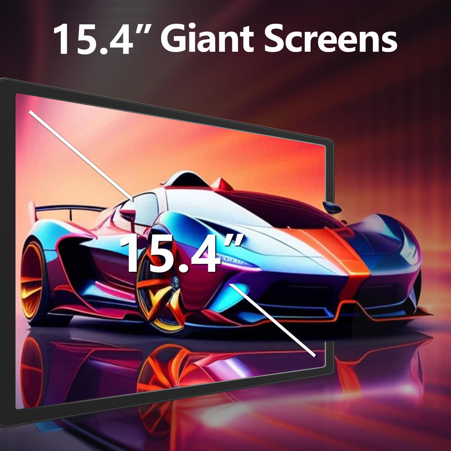 Fqq 15.4    Triple Portable Monitor For 15.6 17.3    Laptops, 1080P Fhd Ips Laptop Screen Extender, Dual Monitor Display Compati