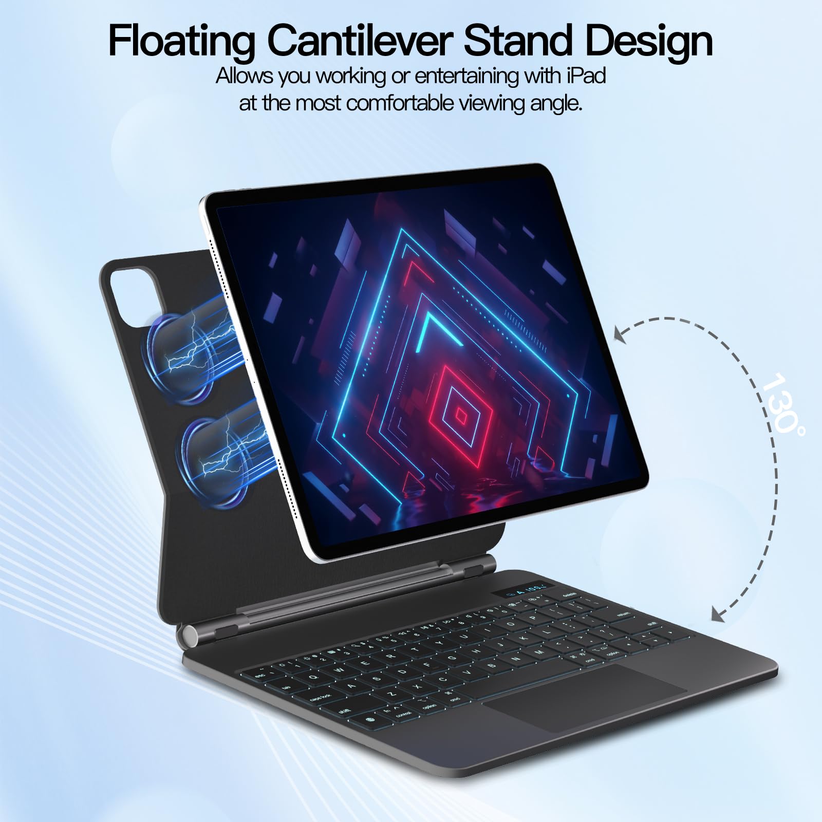 Emoonland Keyboard Case For Ipad Air 11 Inch 2024 M2 & Ipad Pro 11 Inch 4Th/3Rd/2Nd/1St & 10.9    Ipad Air 5Th/4Th Generation