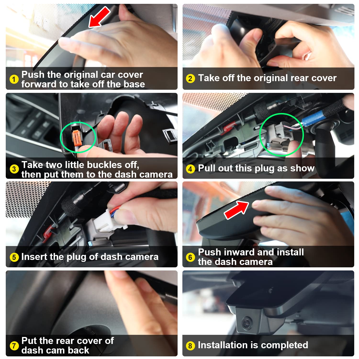 Fitcamx 4K Dash Cam Suitable For Toyota Highlander 2020 2024 Le Limited L Xle Xse Platinum Ux70 (Gen4), Oem Factory Look, Uhd 21