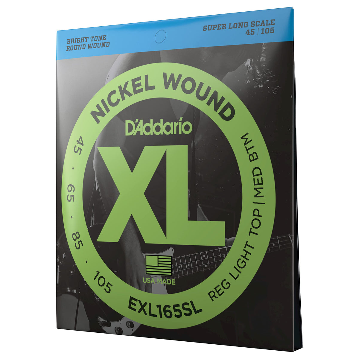 Daddario Bass Guitar Strings   Xl Nickel Bass Strings   Exl165Sl   Perfect Intonation, Feel, Durability   For 4 String Bass Guit