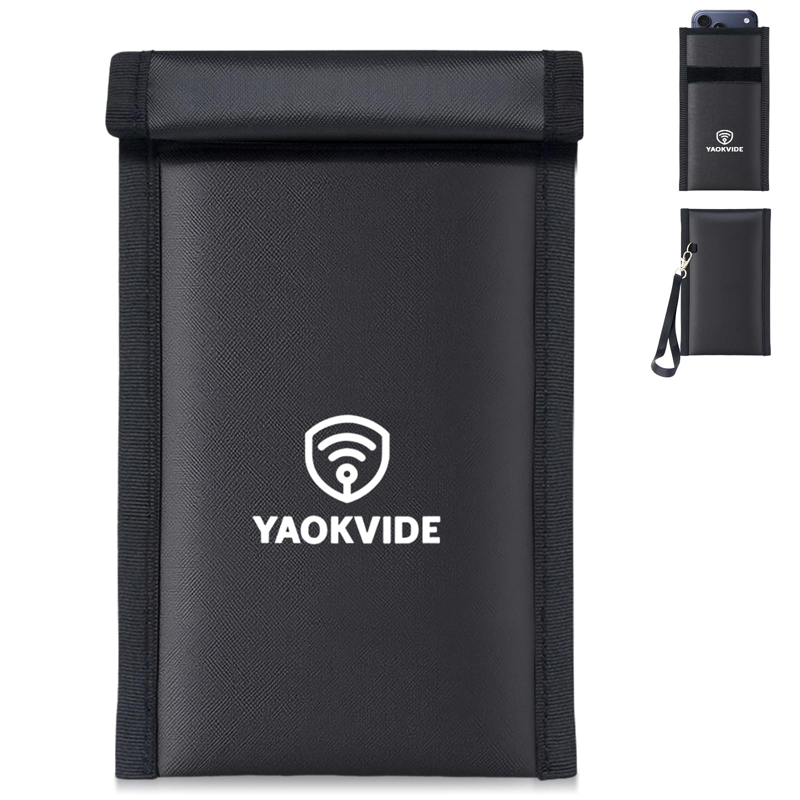 Faraday Bags for Phones & Car Keys - Anti Theft Signal Blocker [5G/WiFi/Bluetooth/GPS], Prevents Keyless Entry Hacking & Trackin